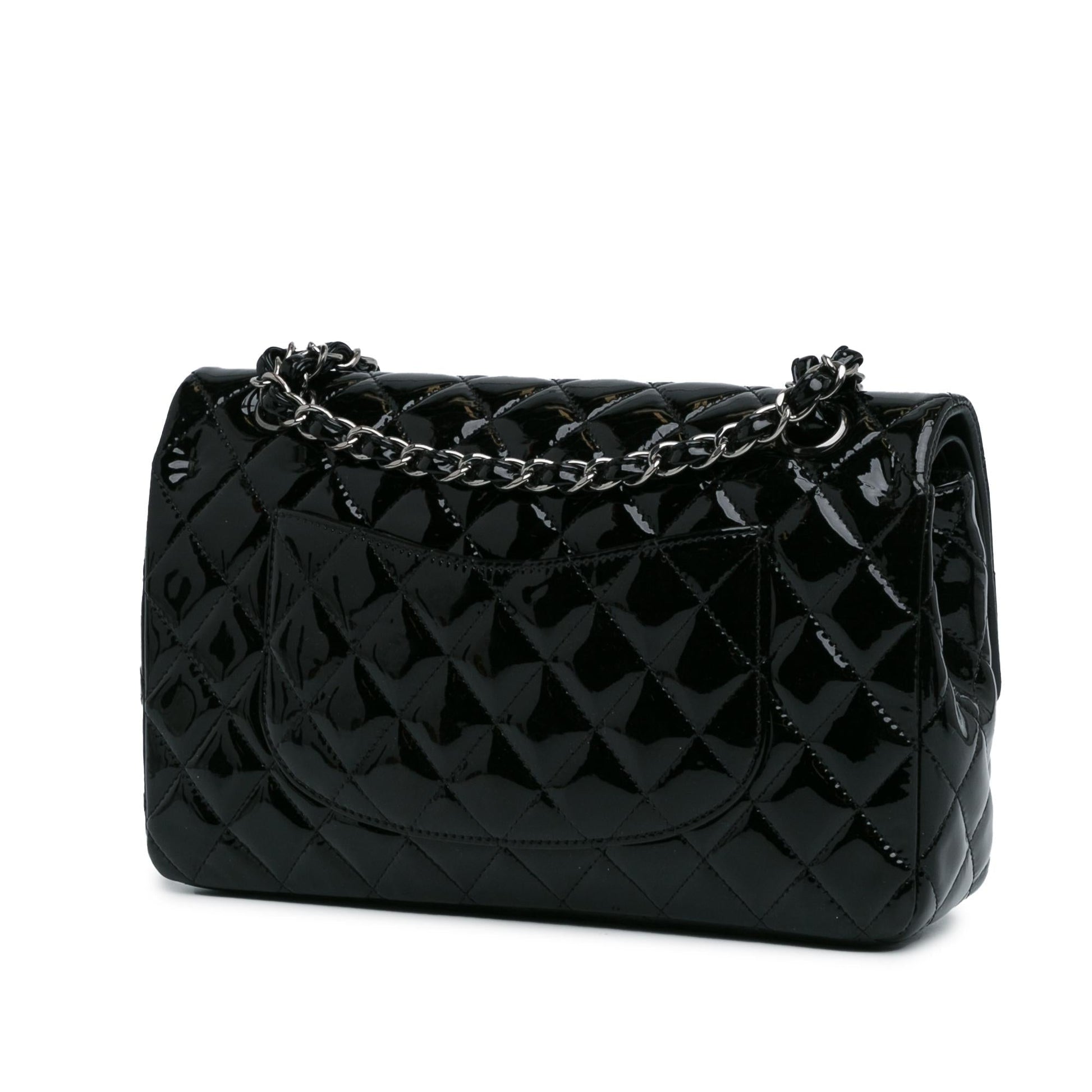 Chanel Medium Classic Patent Double Flap (SHG-BrQGTp)