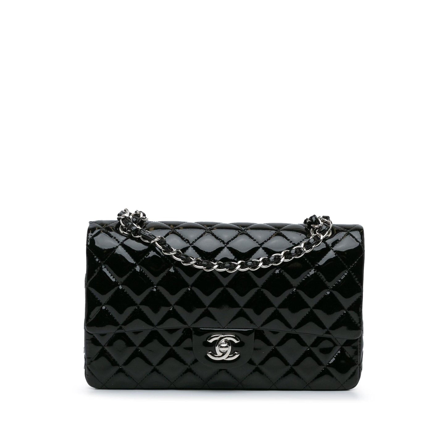 Chanel Classic Patent Double Flap Handbag