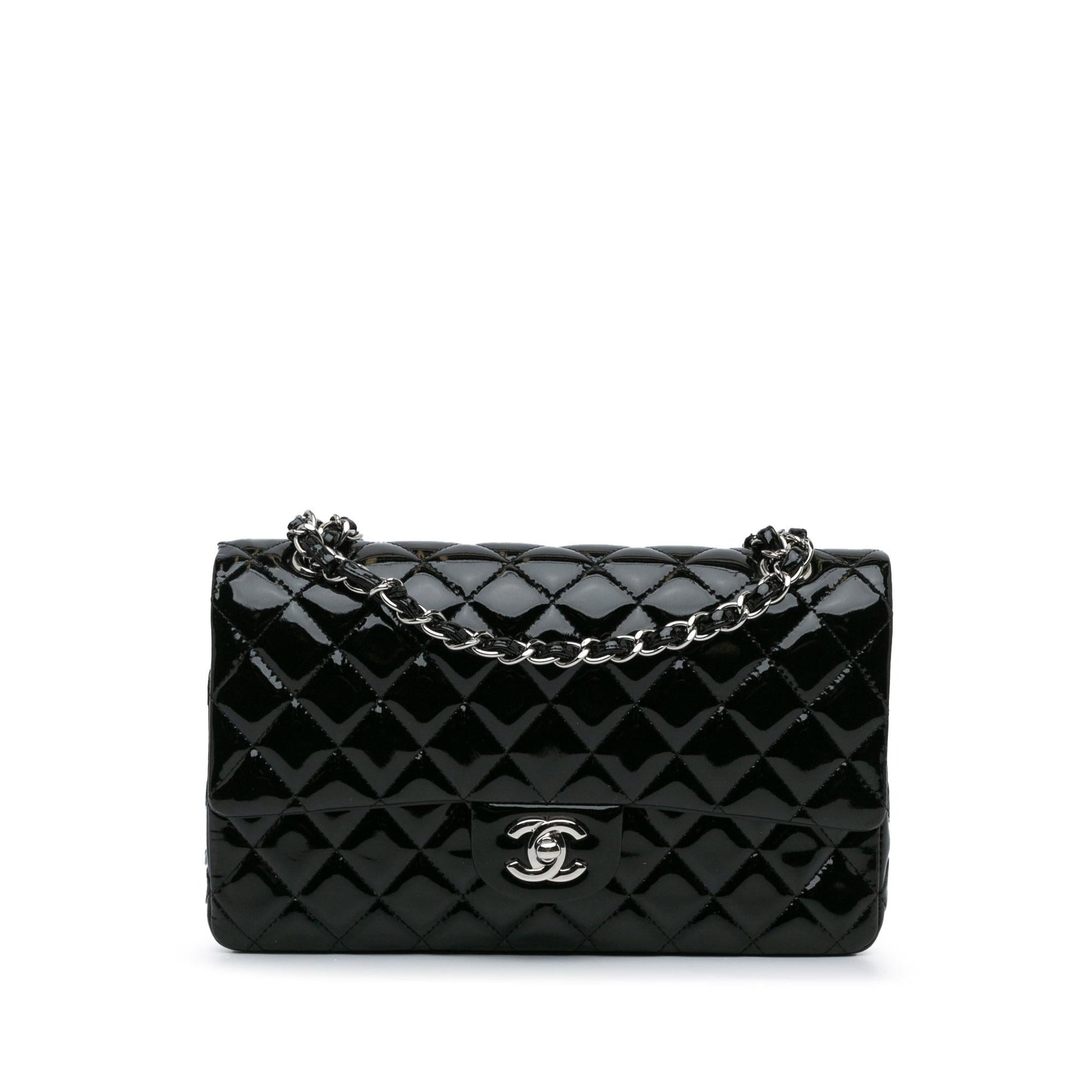 Chanel Classic Patent Double Flap Handbag