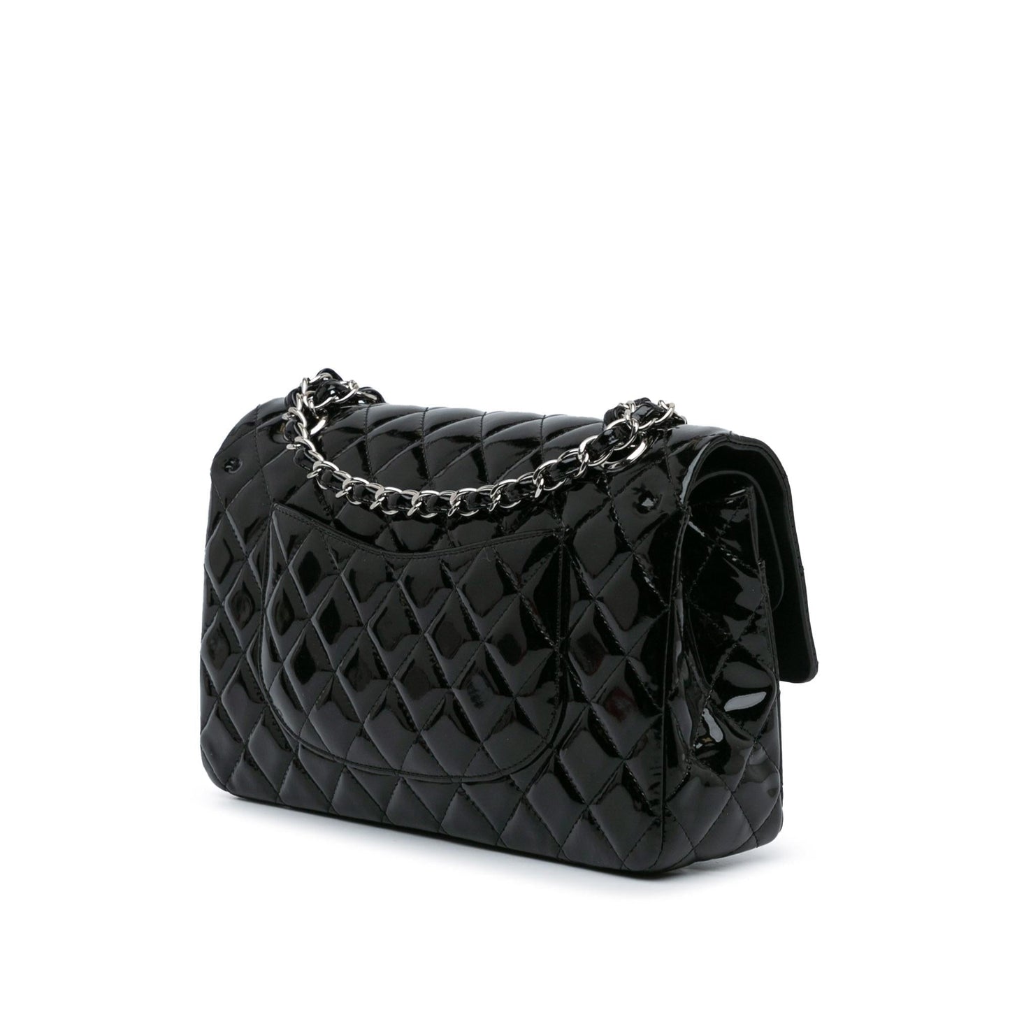Chanel Classic Patent Double Flap Handbag