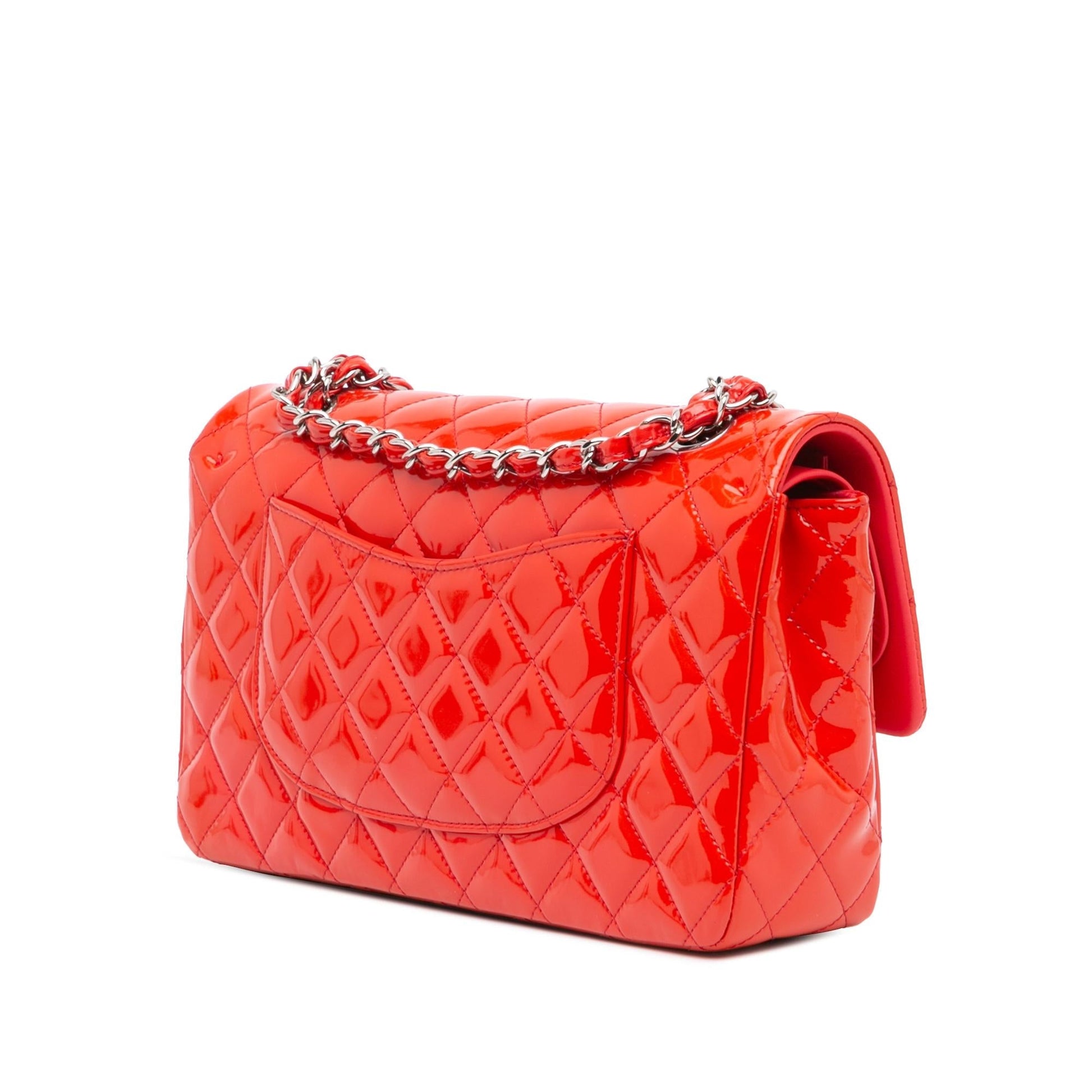 Chanel Classic Patent Double Flap Handbag Shg P3Kma6