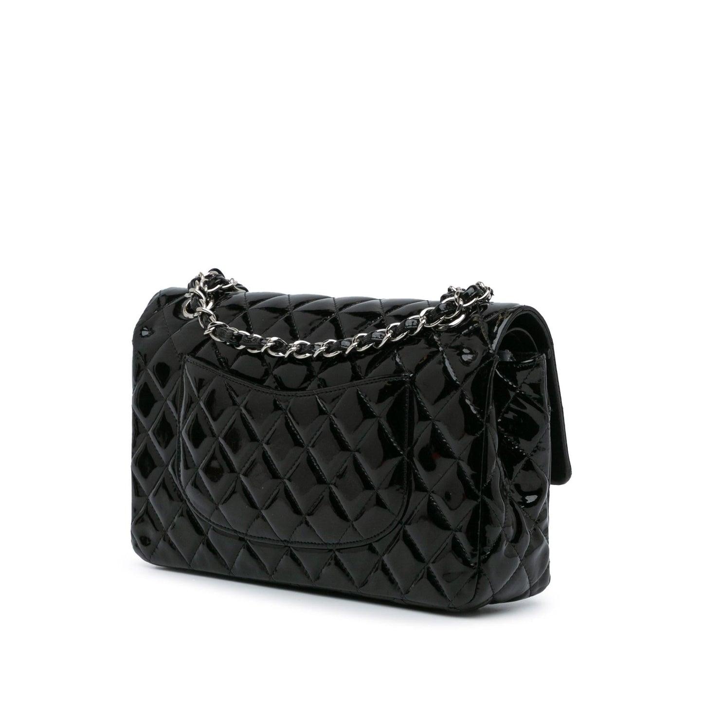 Chanel Classic Patent Double Flap Handbag Shg Tc4Kqv