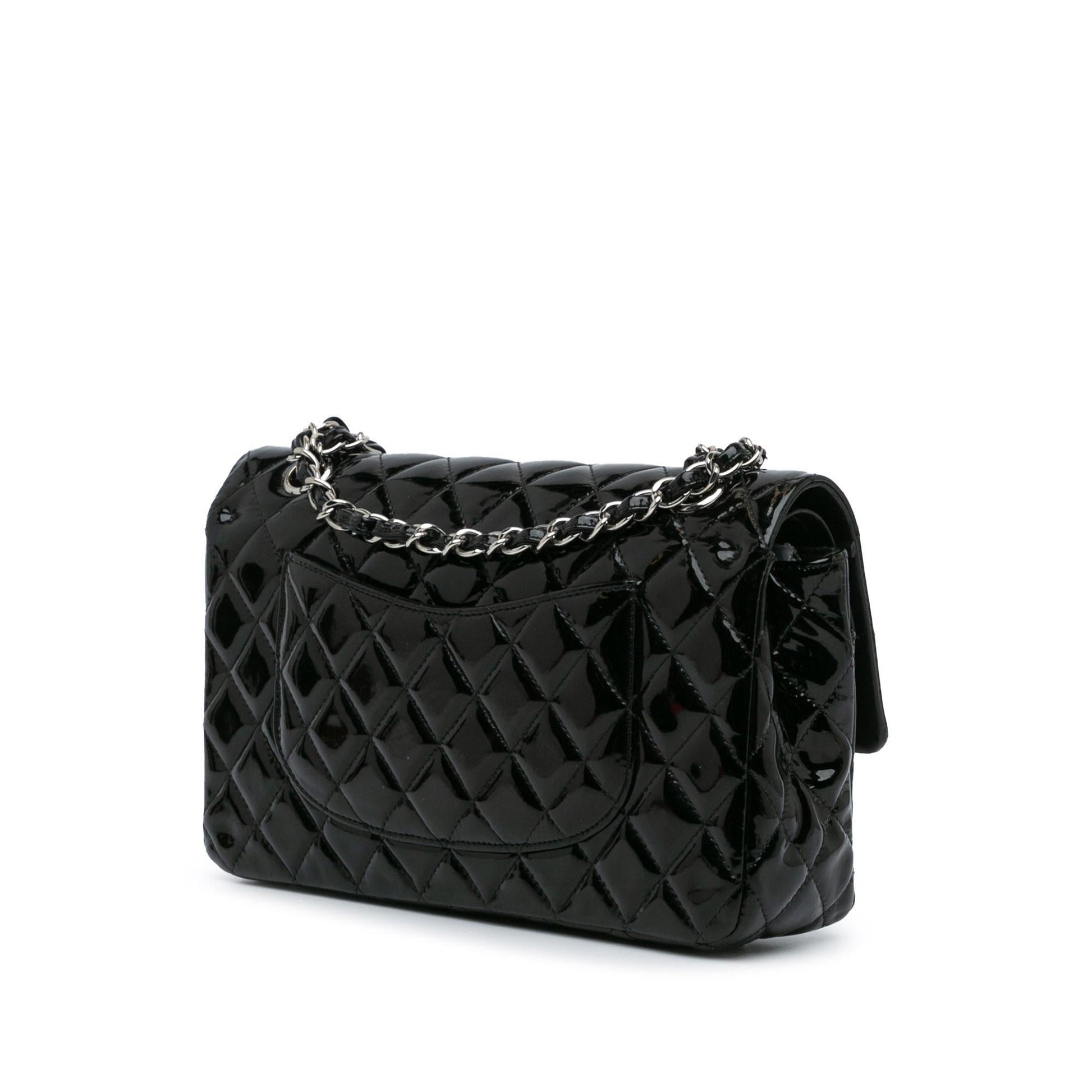 Chanel Classic Patent Double Flap Handbag Shg Tc4Kqv