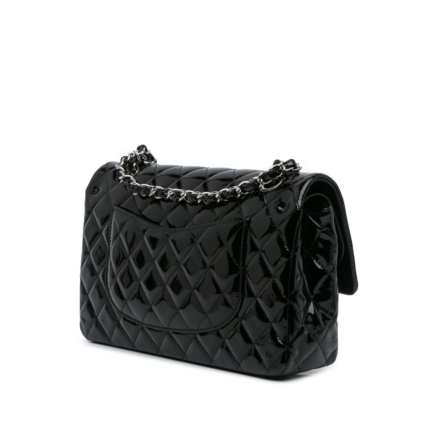 Chanel Classic Patent Double Flap Handbag Shg Mpqk5E