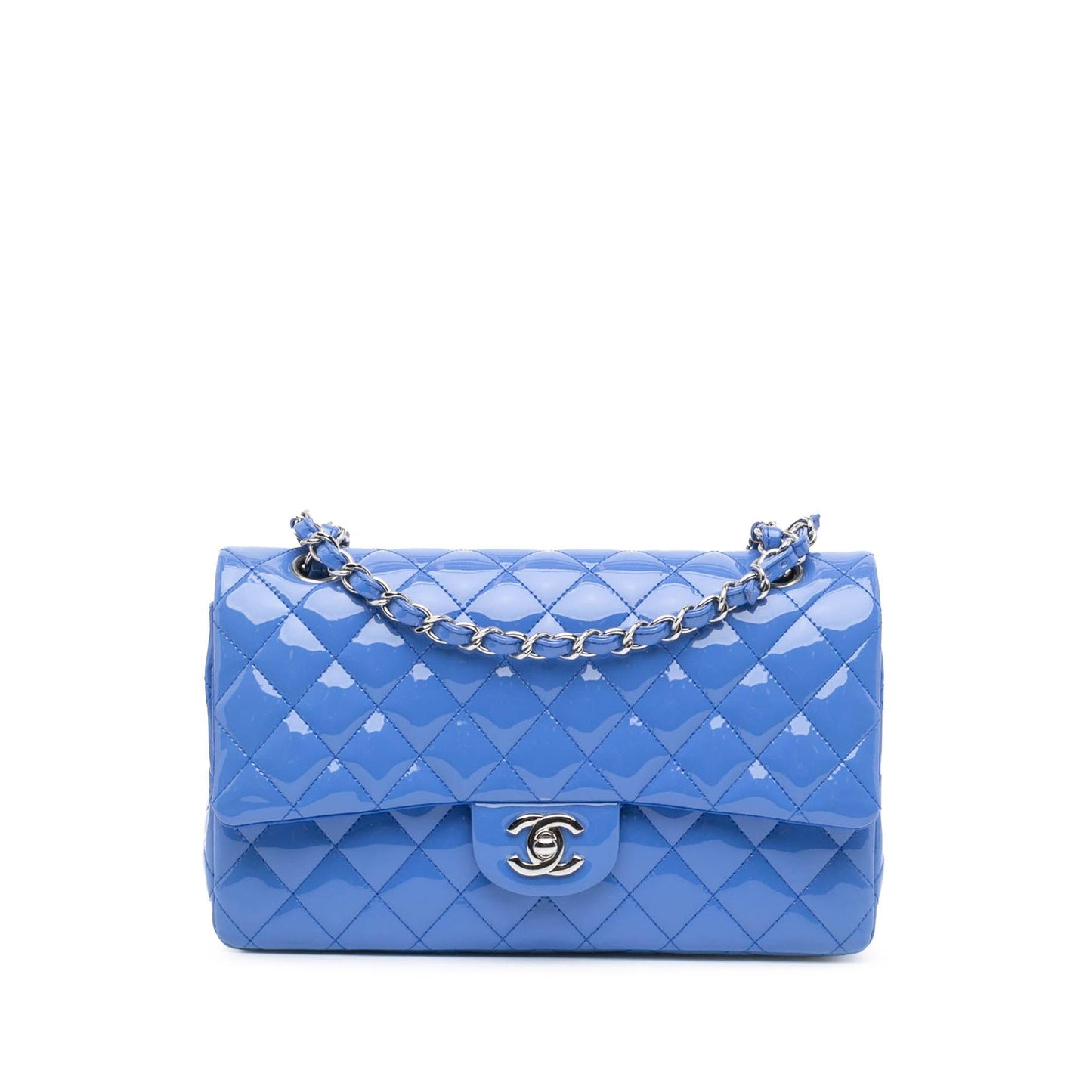 Chanel Classic Patent Double Flap Handbag Shg Qji5Ka