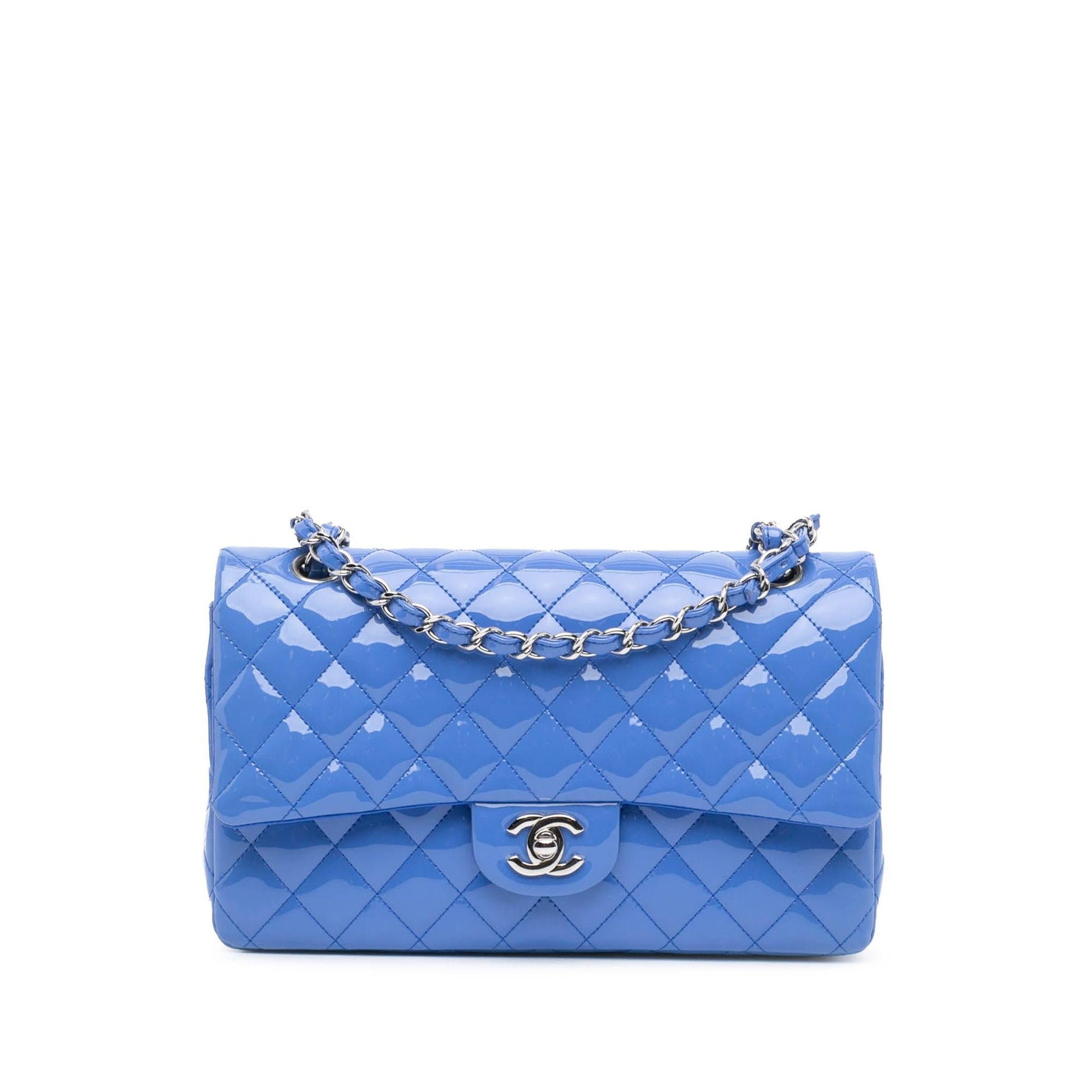 Chanel Classic Patent Double Flap Handbag Shg Qji5Ka
