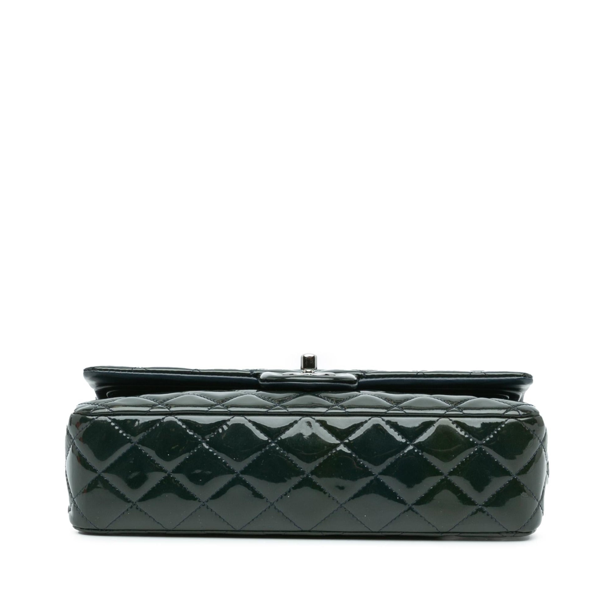 Chanel Classic Patent Double Flap Handbag Shg Mceaz5