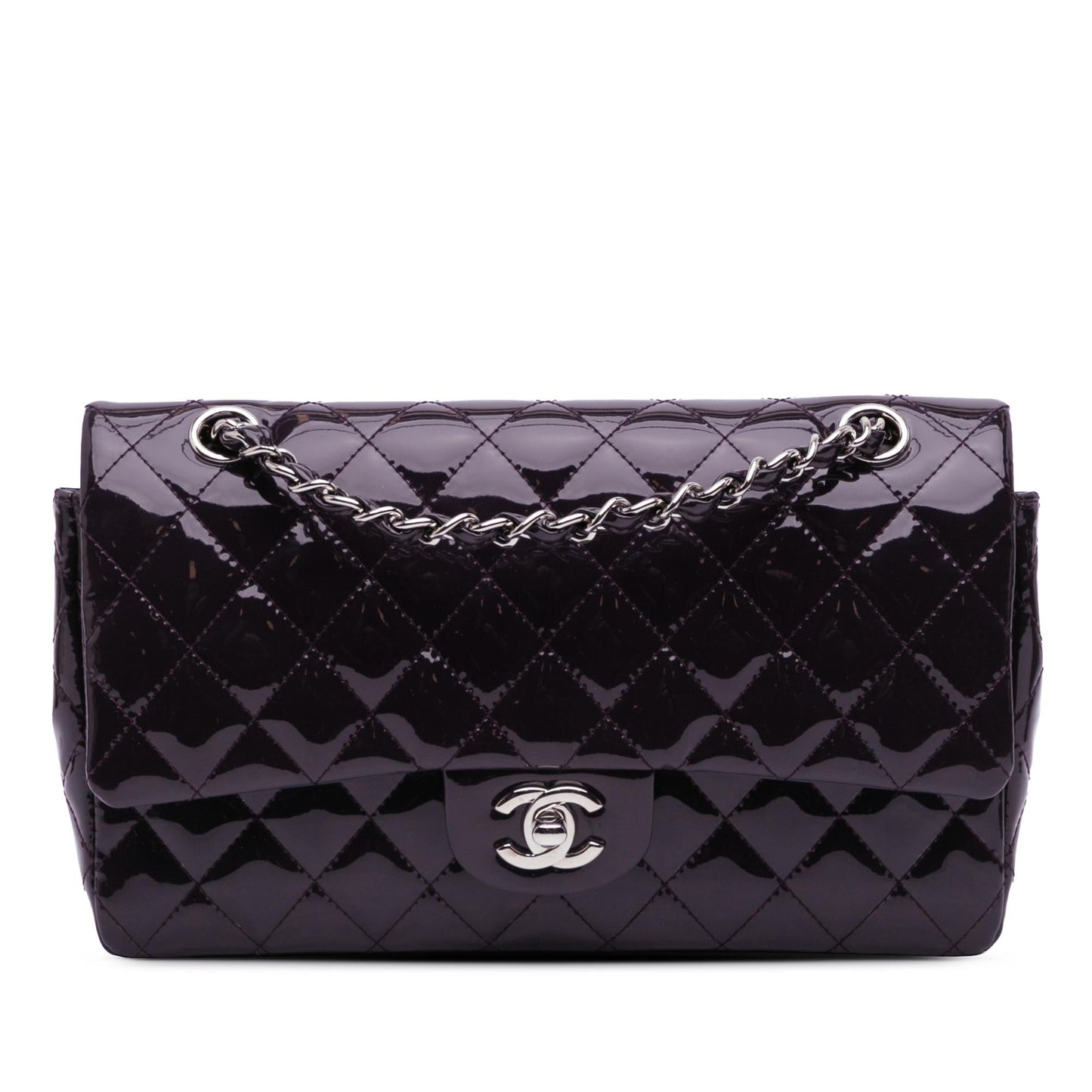 Chanel Classic Patent Double Flap Handbag Flap 1