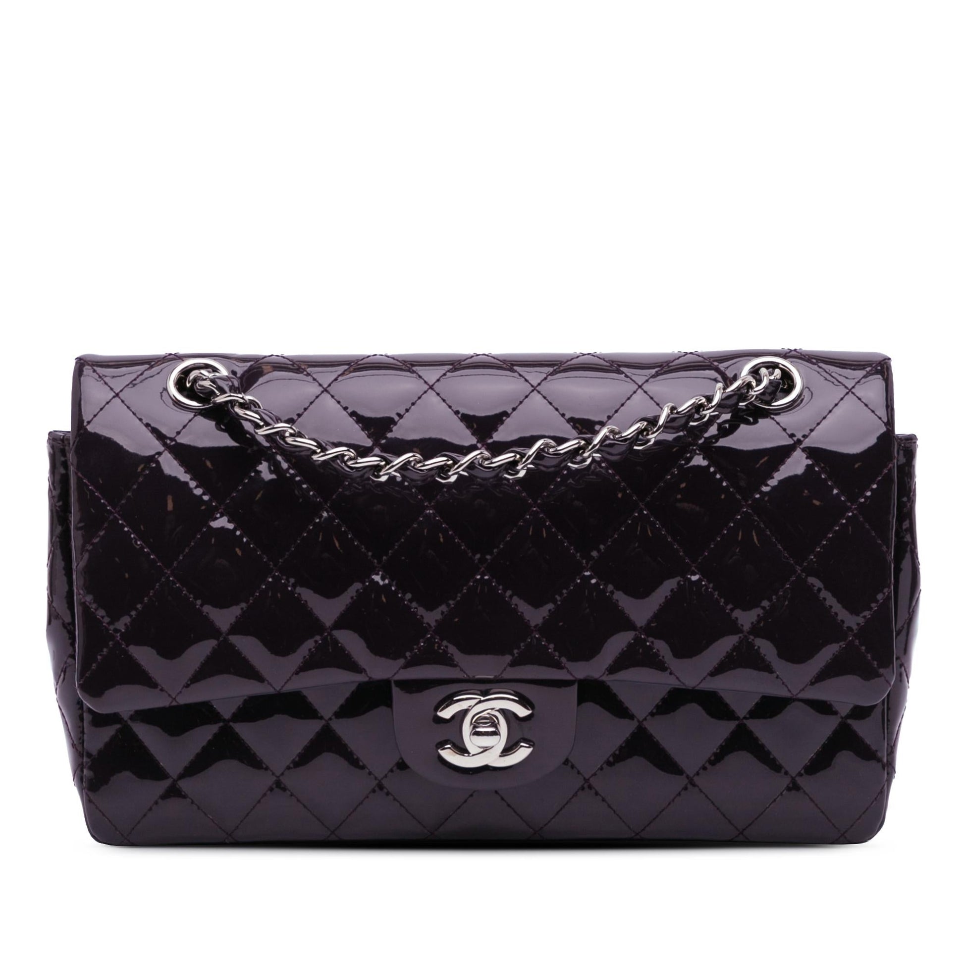 Chanel Classic Patent Double Flap Handbag Flap 1