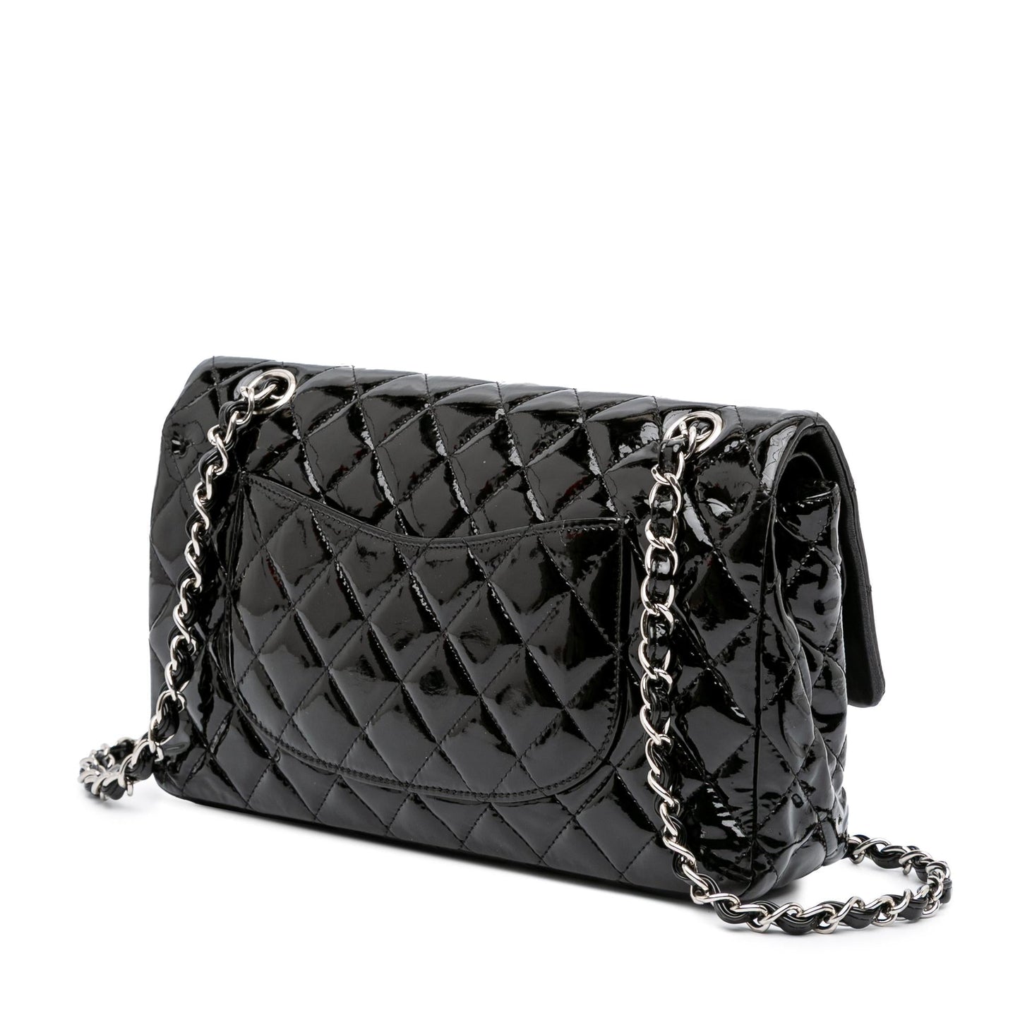 Chanel Classic Patent Double Flap Handbag Flap 3