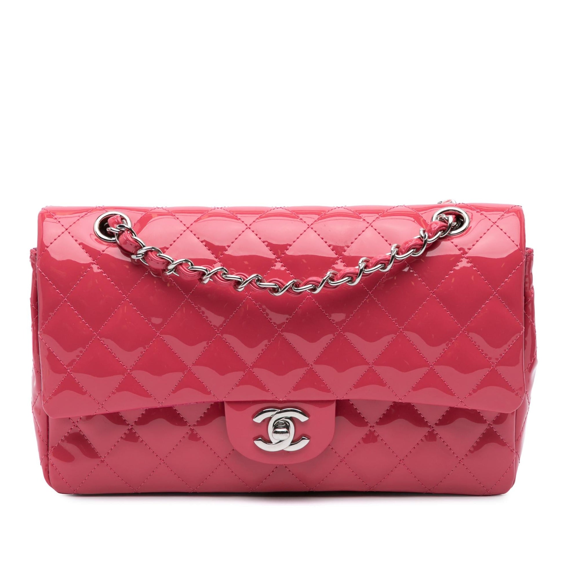 Chanel Classic Patent Double Flap Handbag Flap 4