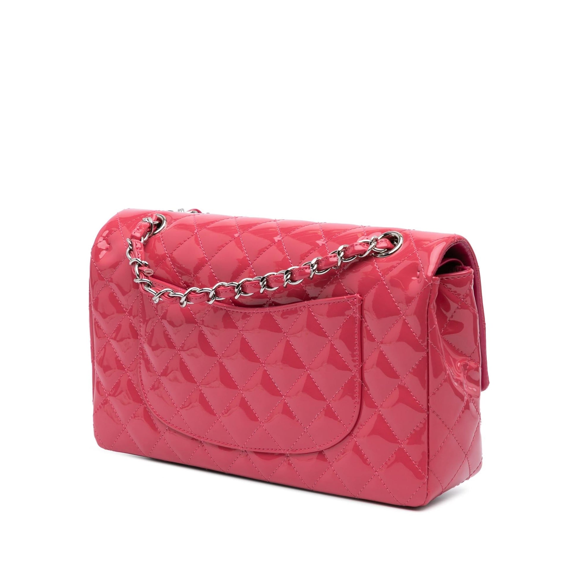 Chanel Classic Patent Double Flap Handbag Flap 4