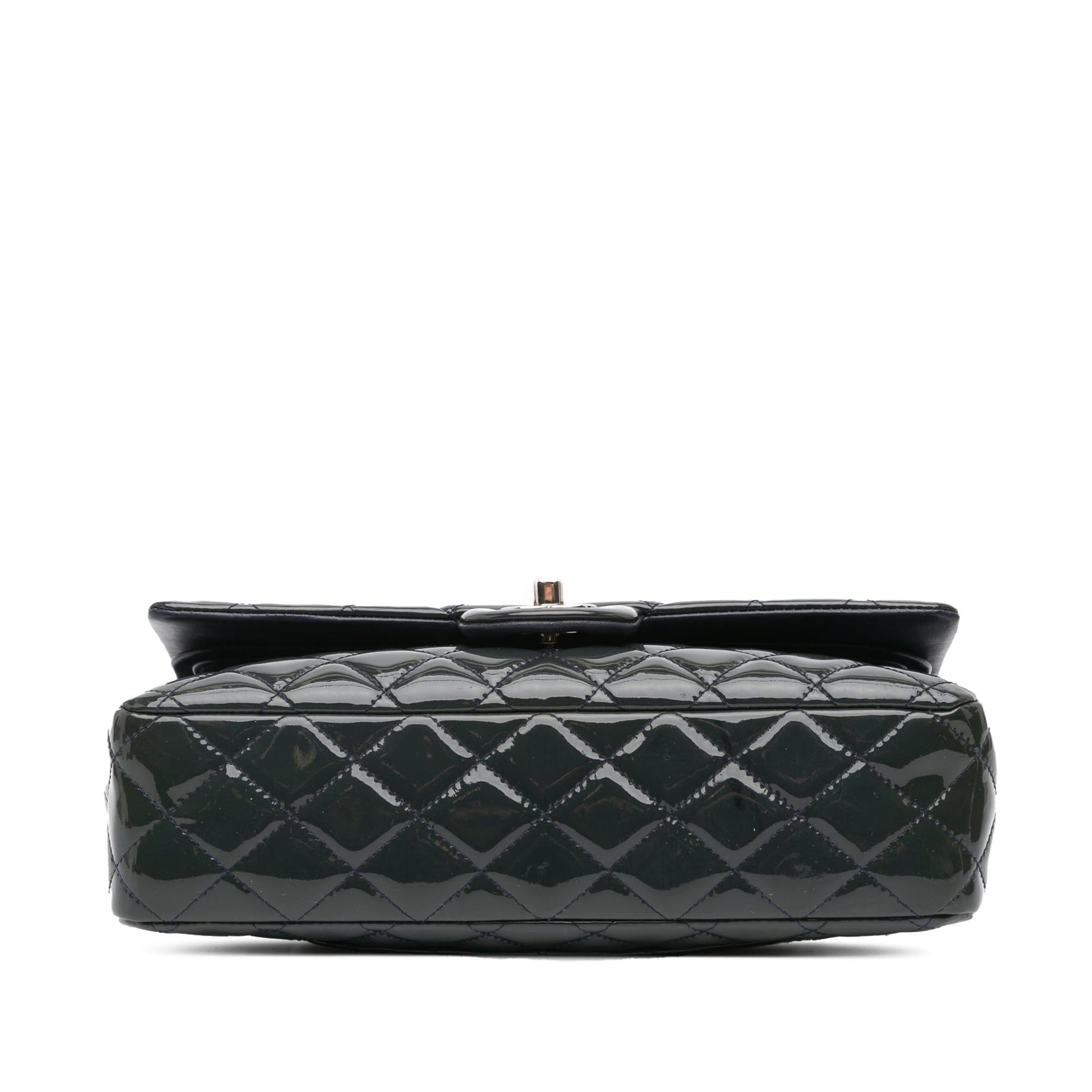 Chanel Classic Patent Double Flap Handbag Flap 2