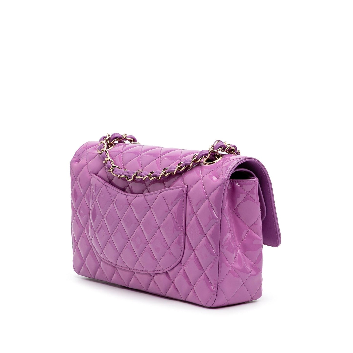 Chanel Classic Patent Double Flap Handbag Flap 5