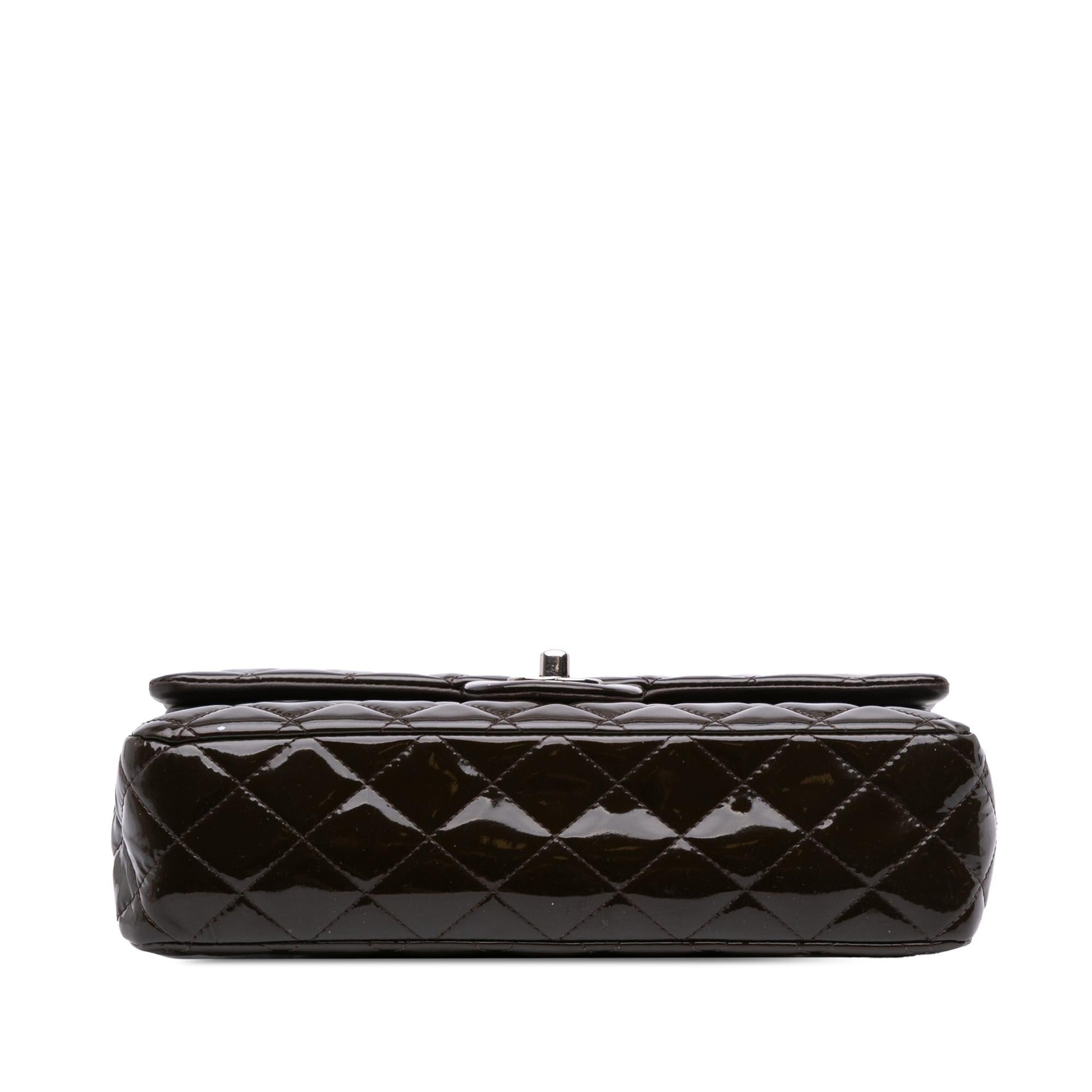 Chanel Classic Patent Double Flap Handbag Flap 8