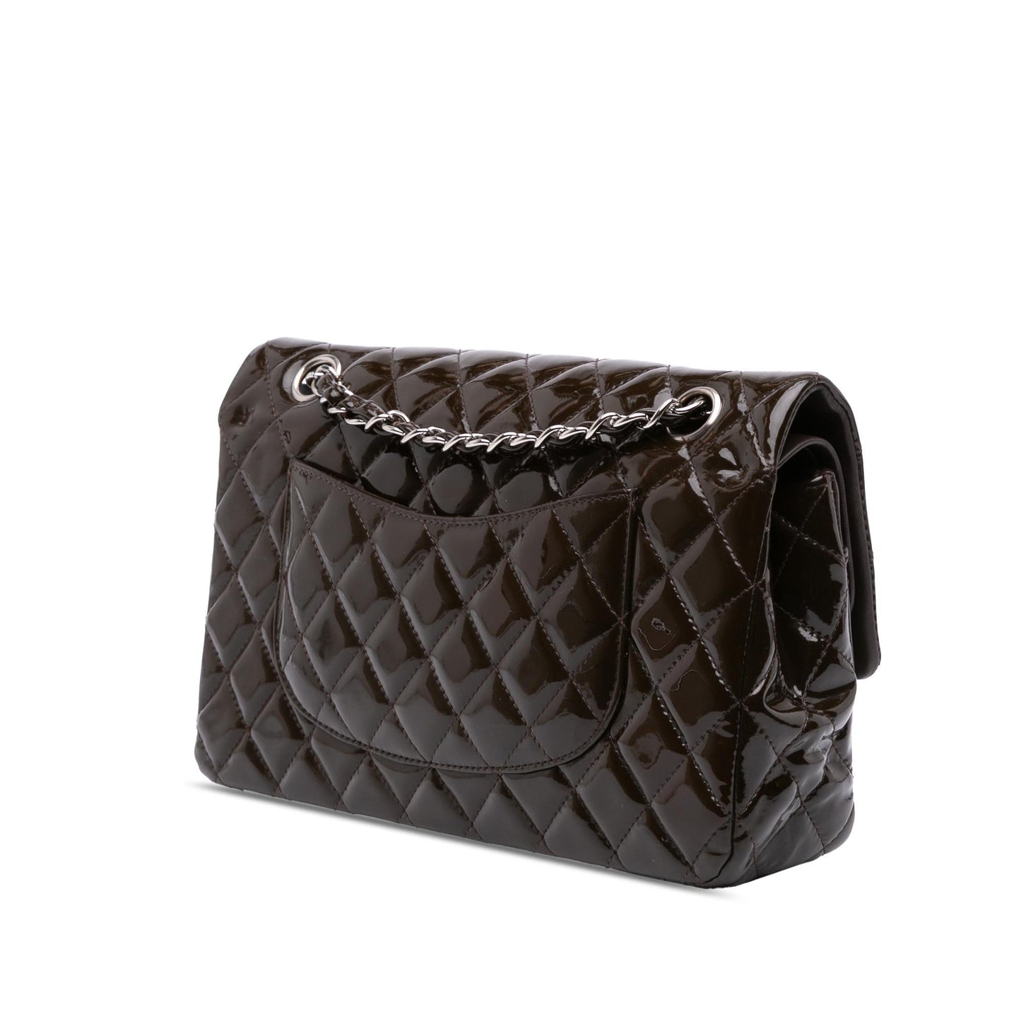 Chanel Classic Patent Double Flap Handbag Flap 8