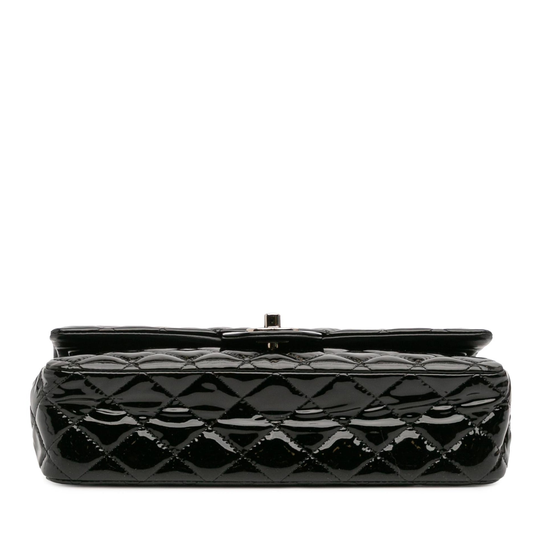 Chanel Classic Patent Double Flap Handbag Flap 9
