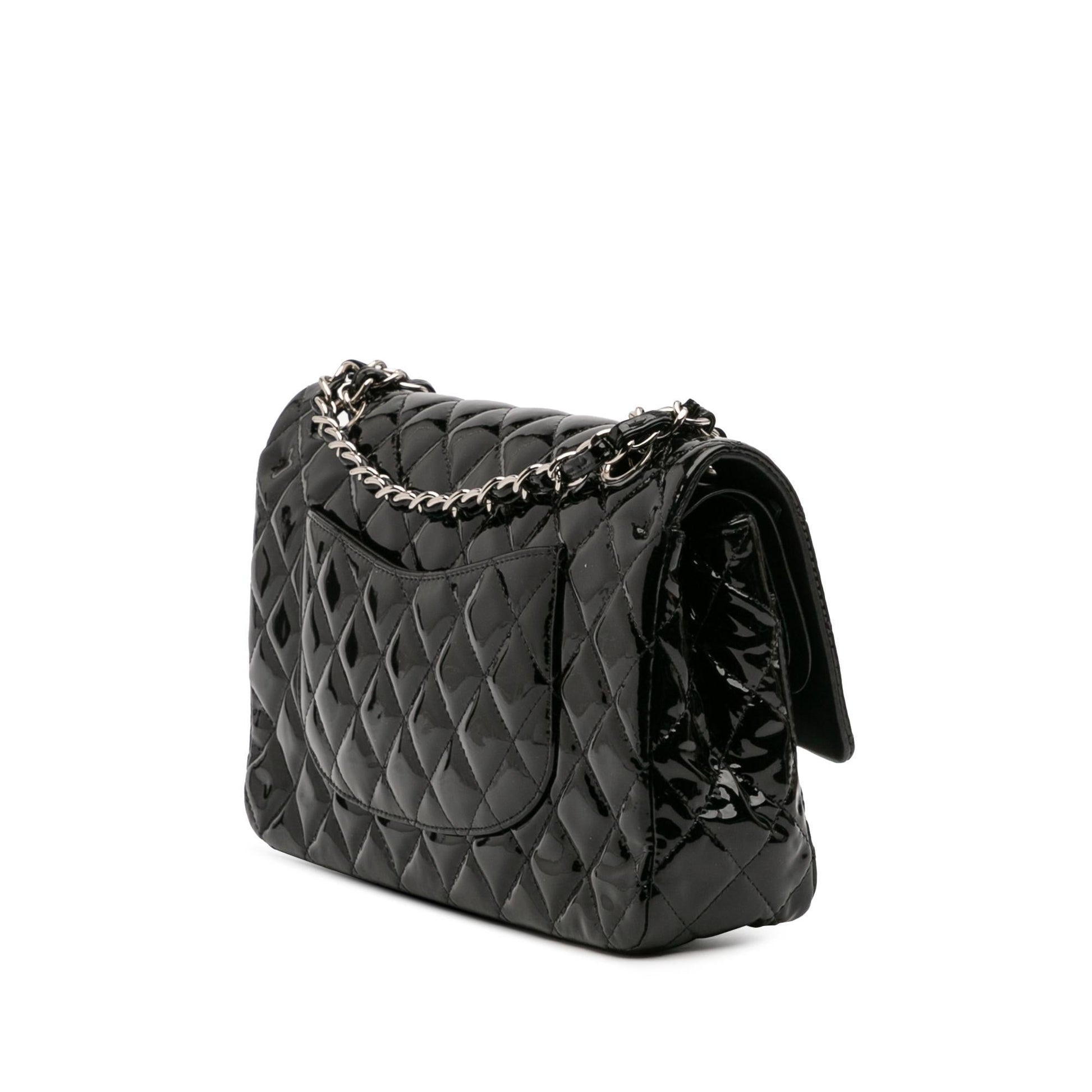 Chanel Classic Patent Double Flap Handbag Flap 9