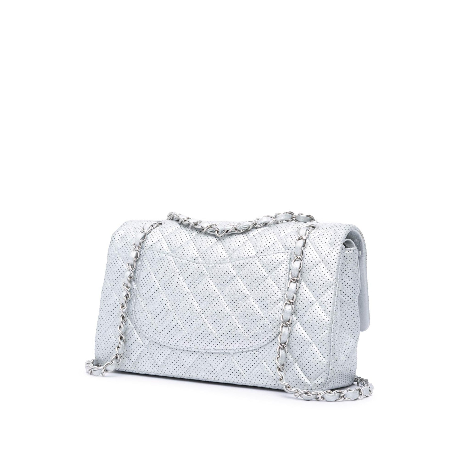 Chanel Classic Perforated Lambskin Double Flap Handbag