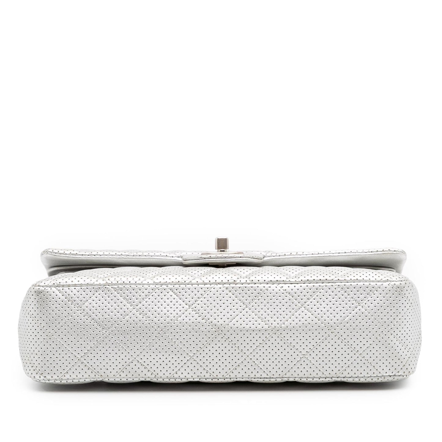 Chanel Classic Perforated Lambskin Double Flap Handbag Flap 1