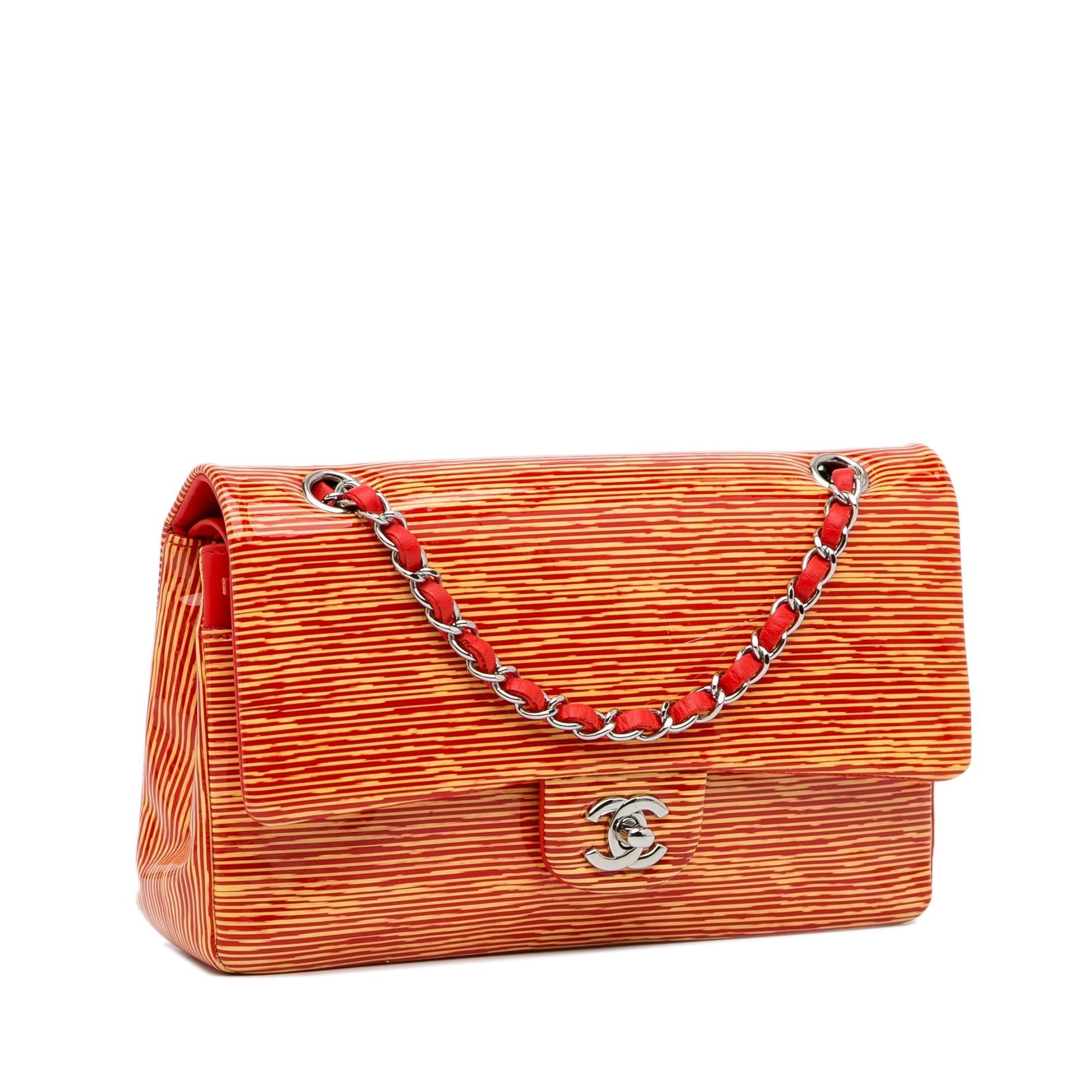 Chanel Classic Striped Patent Double Flap SHG-9oaXcP Handbag