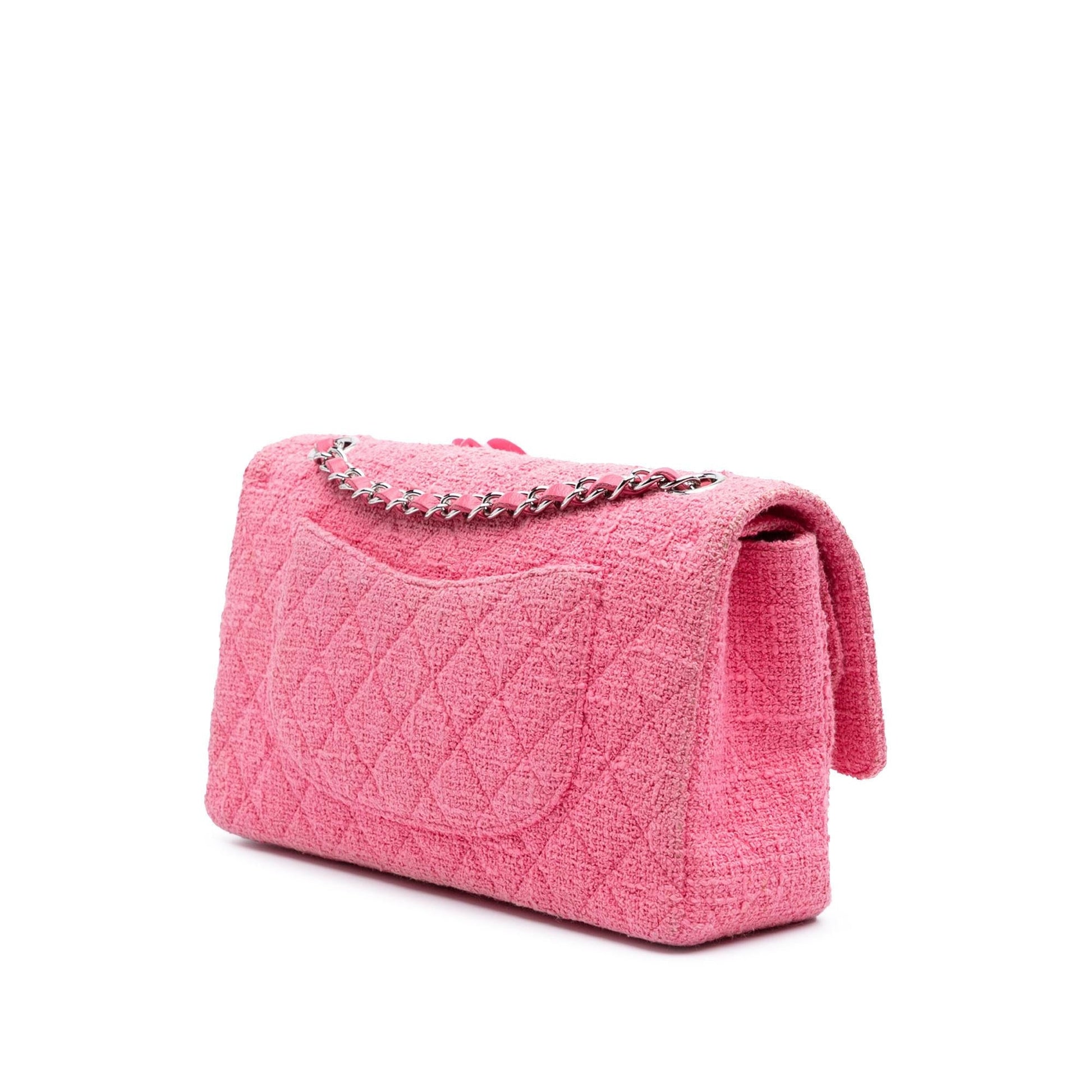 Chanel Classic Tweed Beaded Flower Double Flap Handbag Flap 1