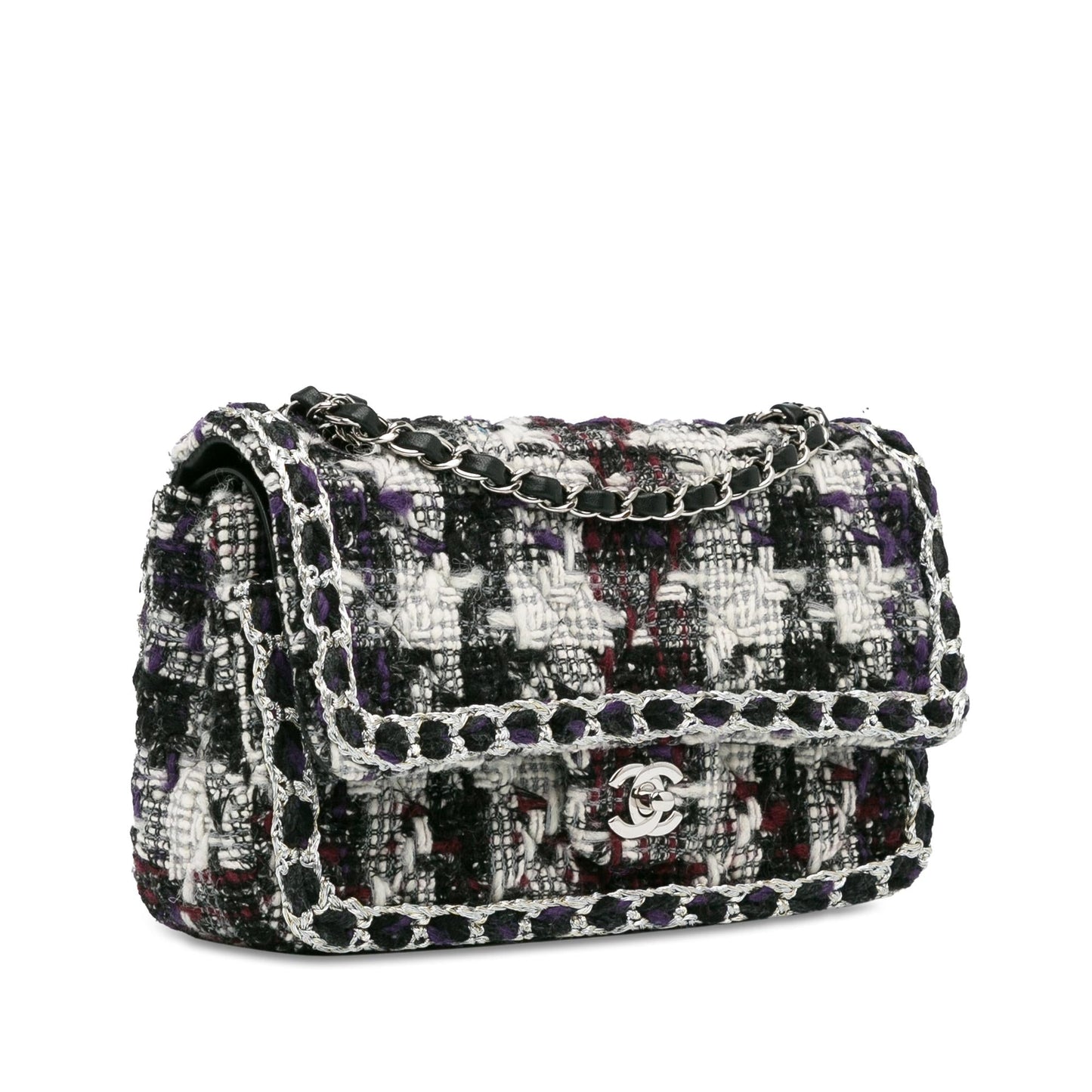 Chanel Medium Classic Tweed Double Flap (Shg-J5Ao5L) Bag