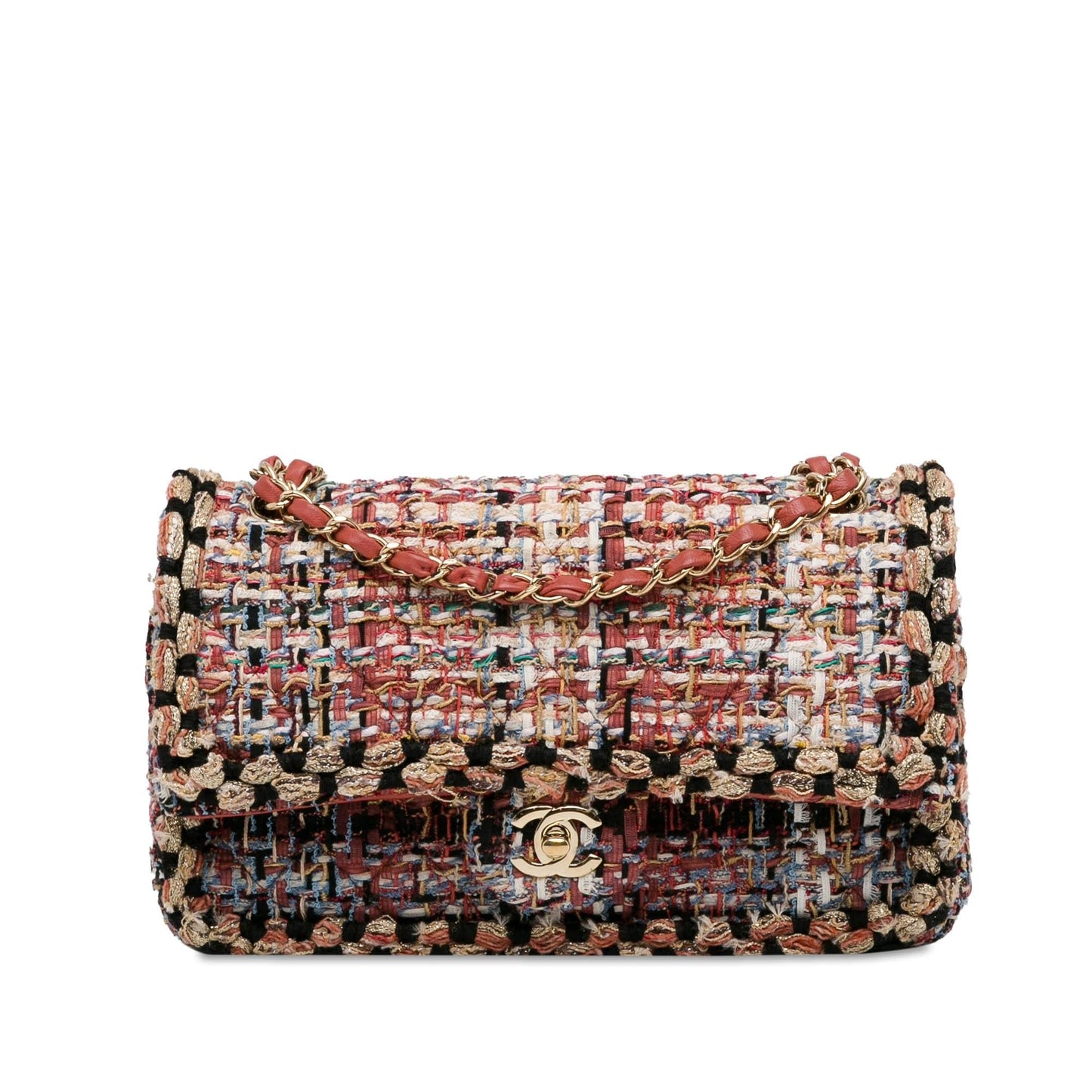 Chanel Classic Tweed Double Flap SHG-0MvJ4C Handbag