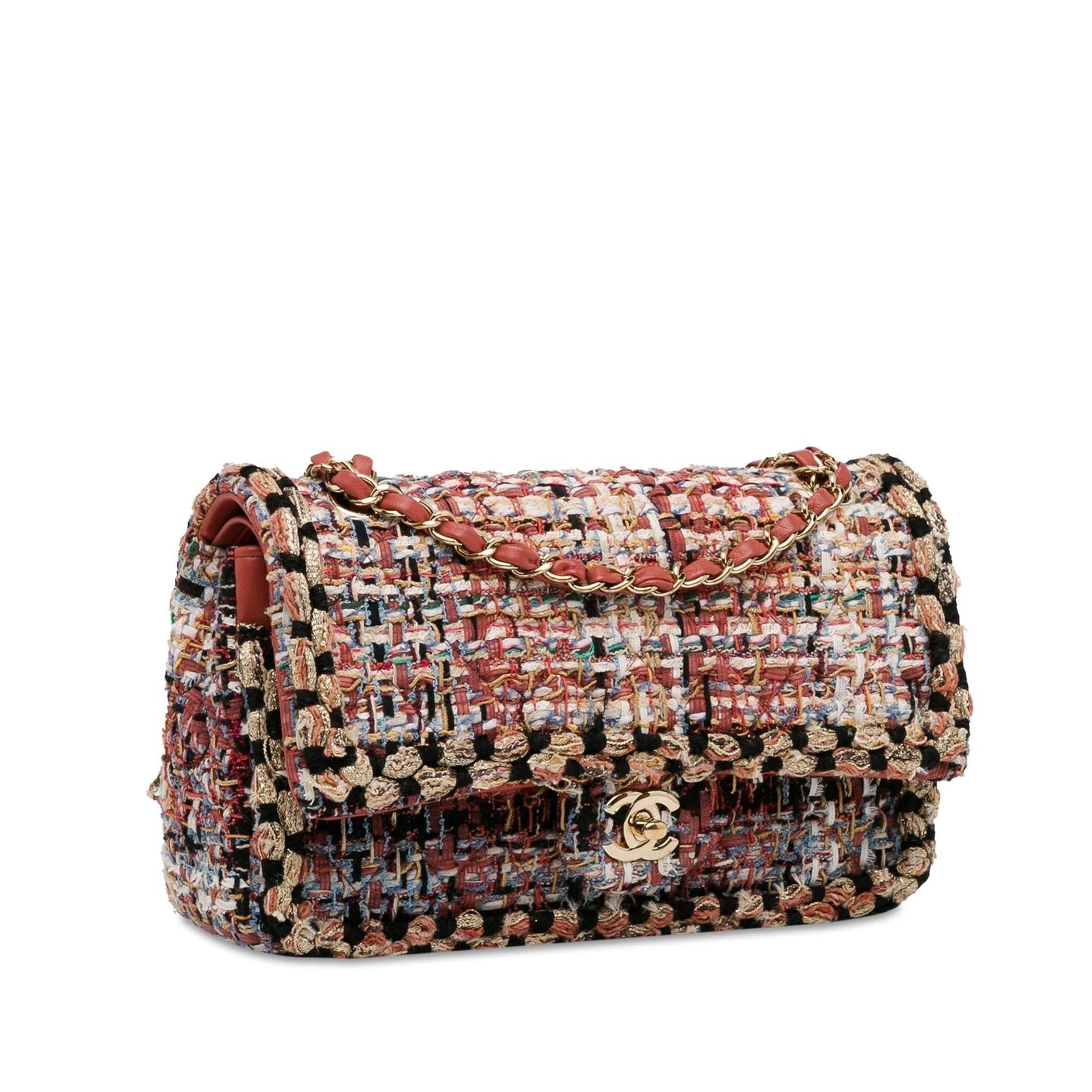 Chanel Medium Classic Tweed Double Flap (Shg-0Mvj4C) Bag