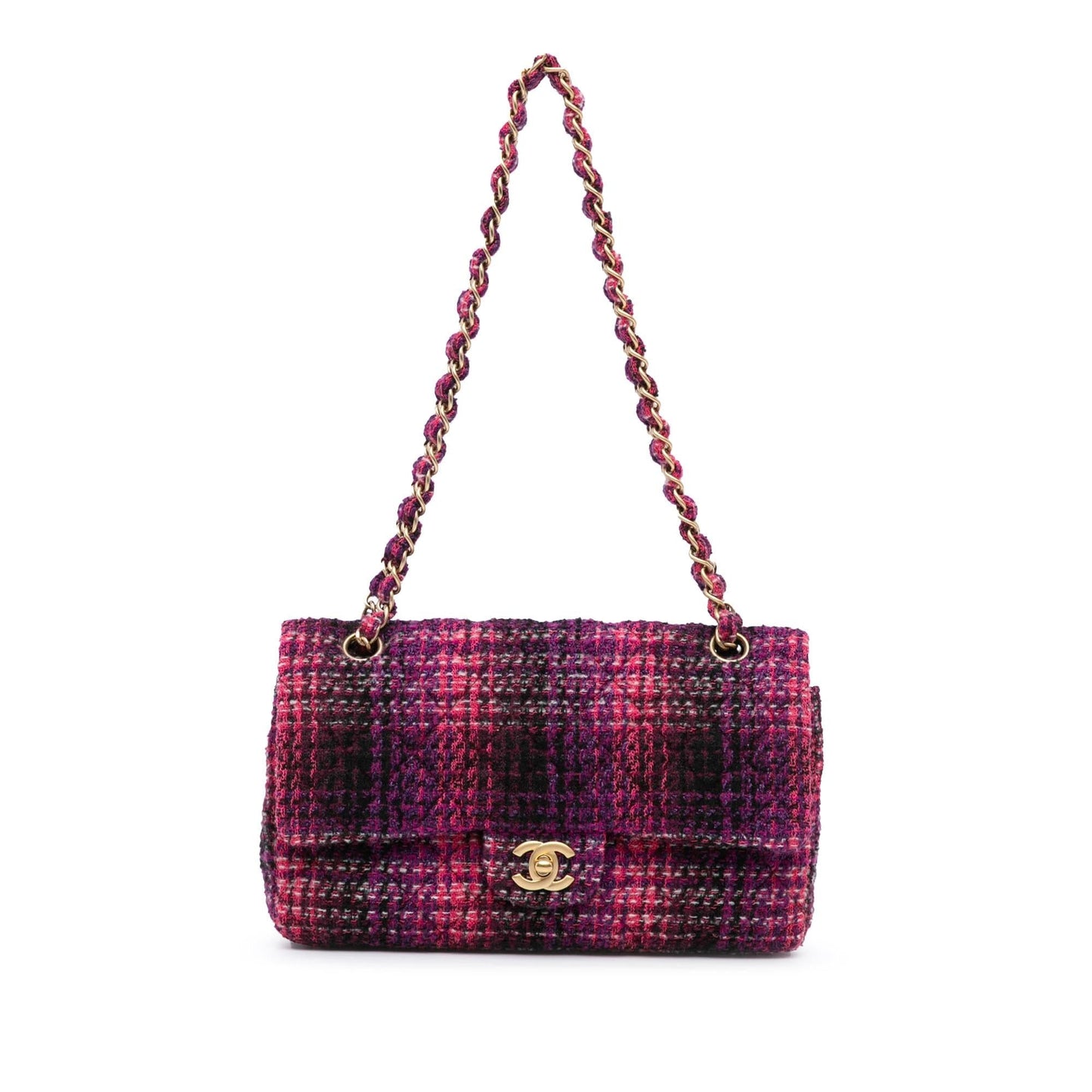 Chanel Classic Tweed Double Flap Handbag