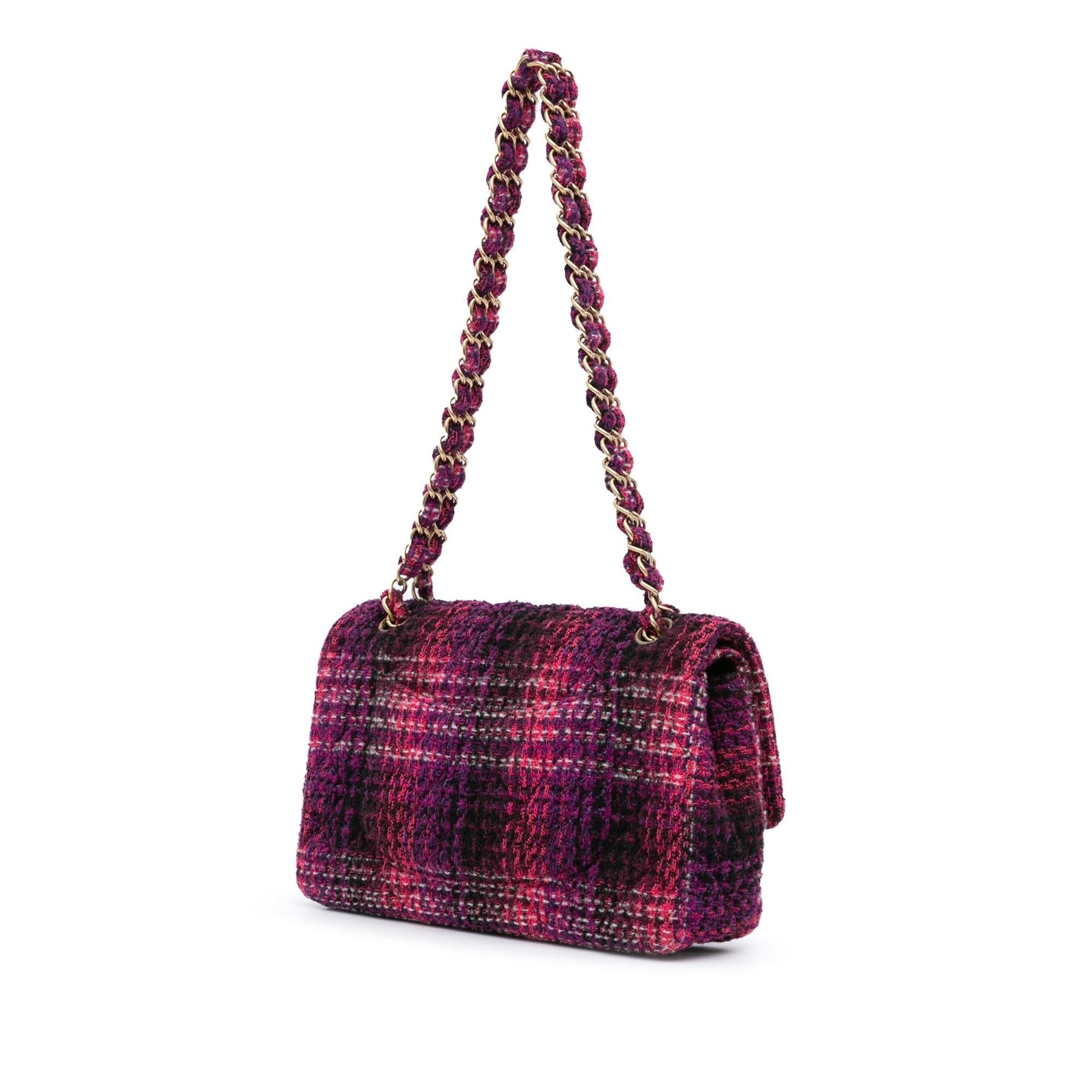 Chanel Classic Tweed Double Flap Handbag