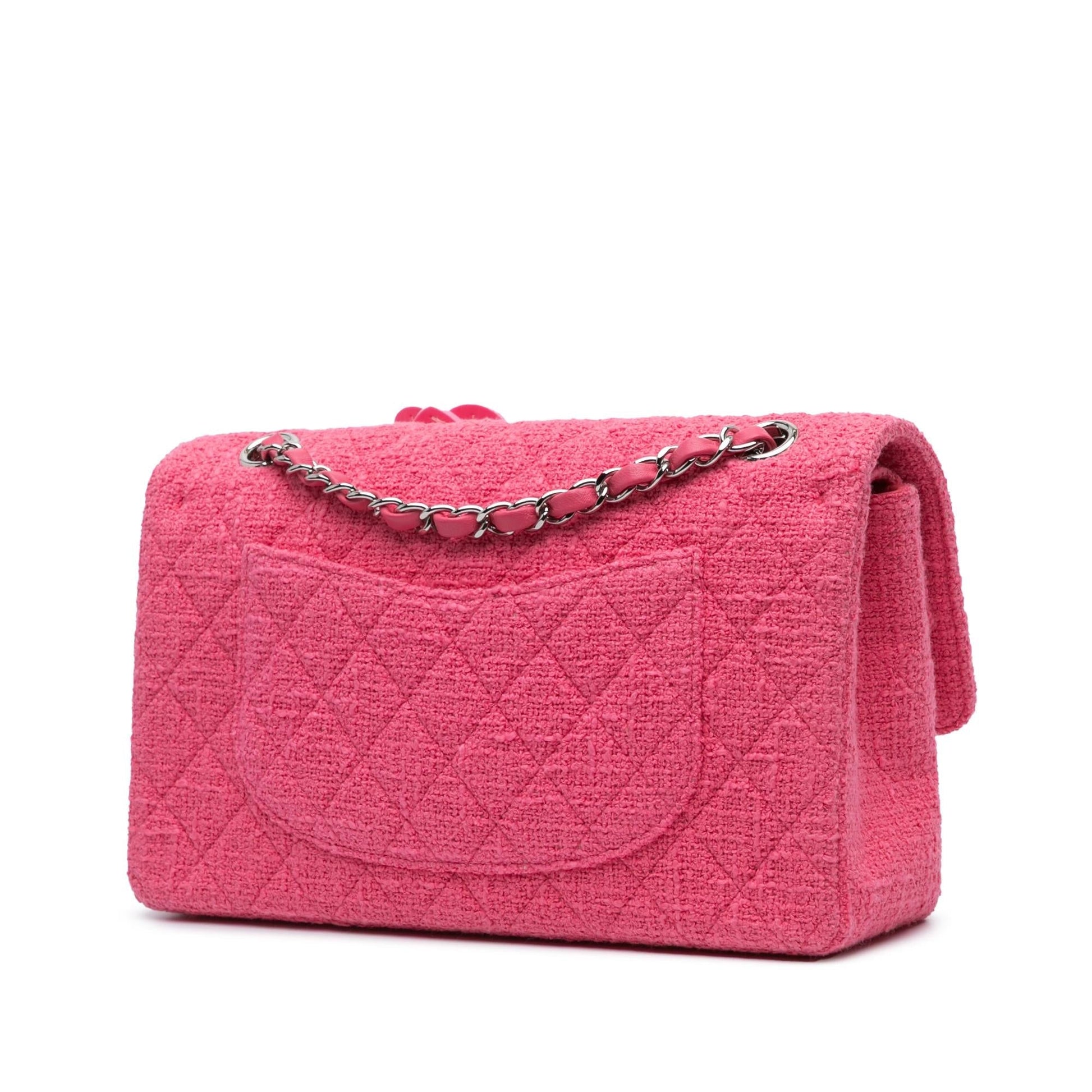 Chanel Classic Tweed Flower Double Flap Handbag