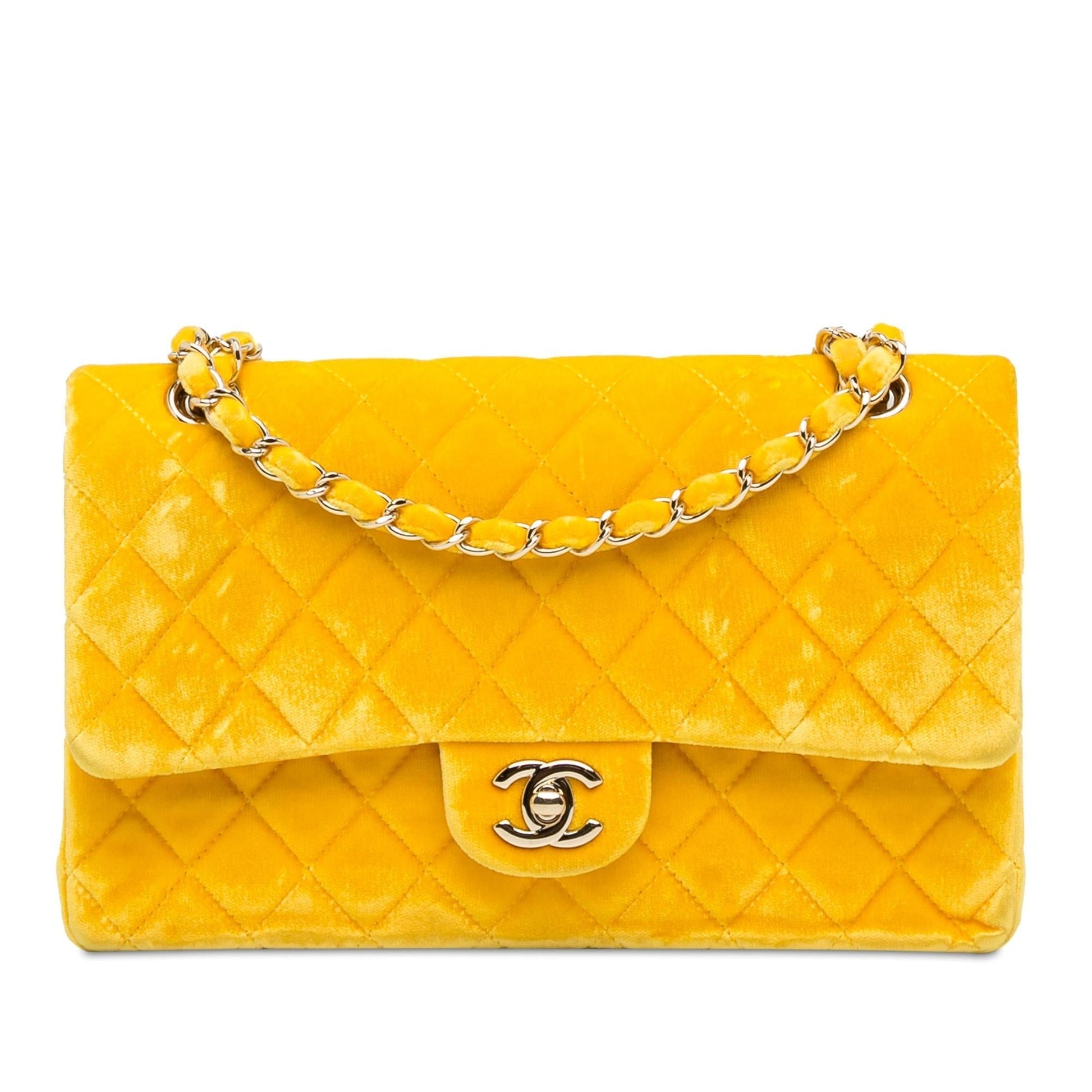Chanel Medium Classic Velvet Double Flap (Shg-Mvxfxc) Bag