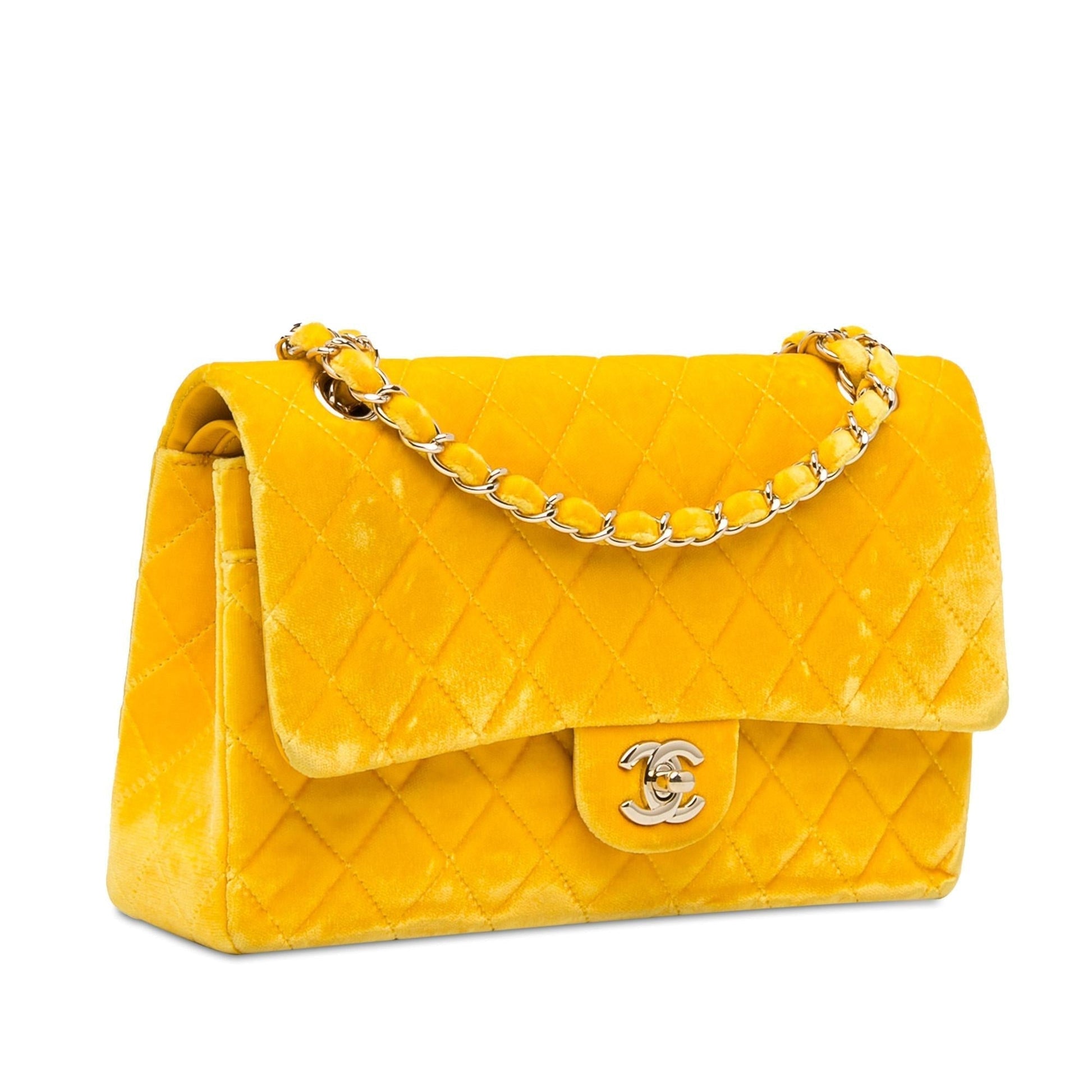 Chanel Medium Classic Velvet Double Flap (Shg-Mvxfxc) Bag
