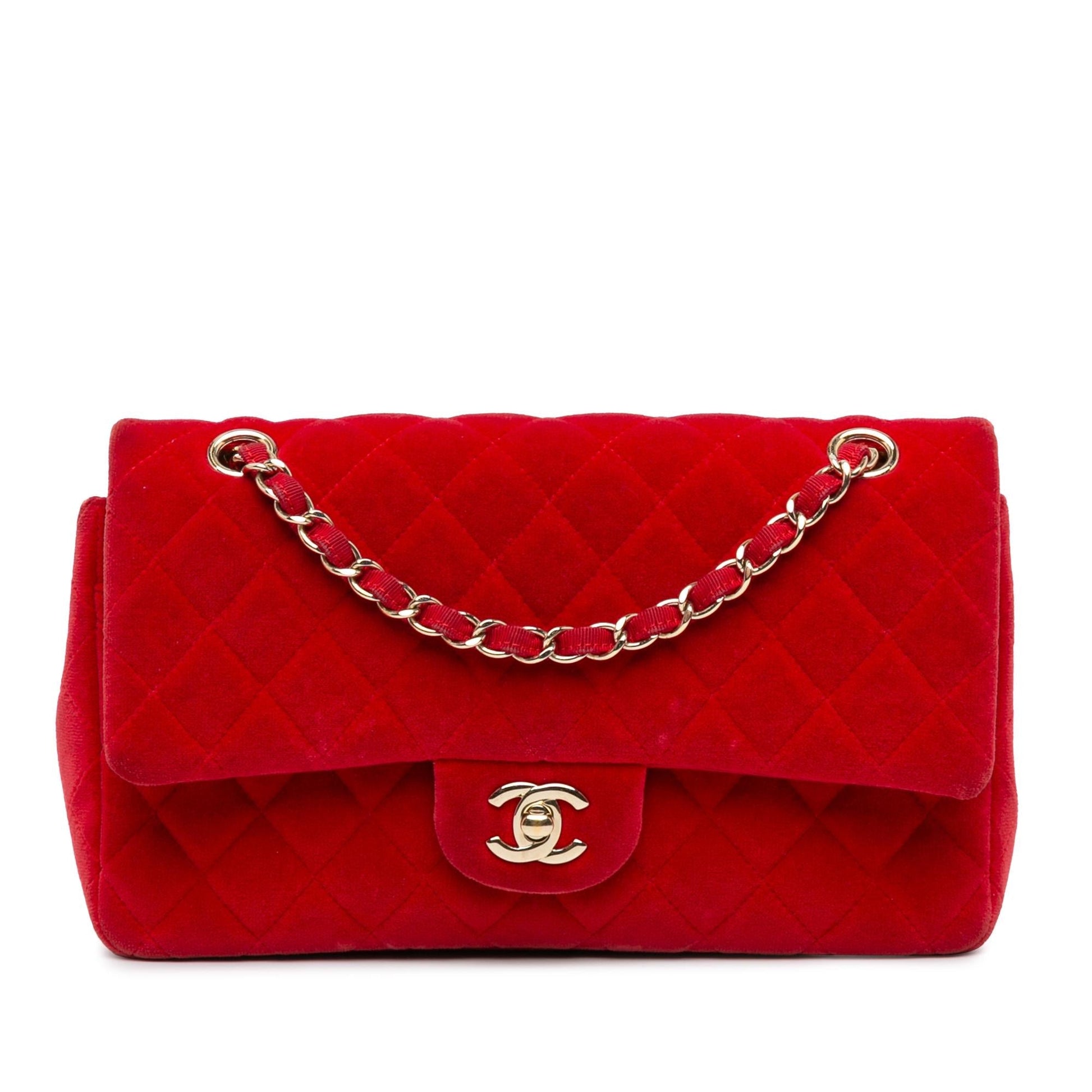 Chanel Classic Velvet Double Flap Handbag Double Flap