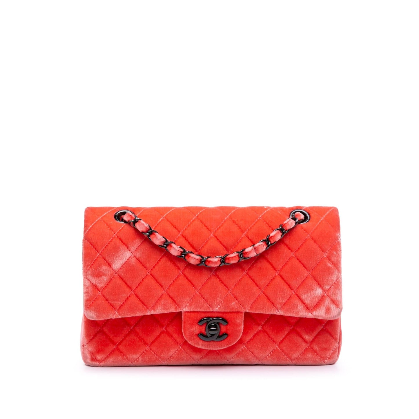 Chanel Classic Velvet Double Flap Handbag Flap 1