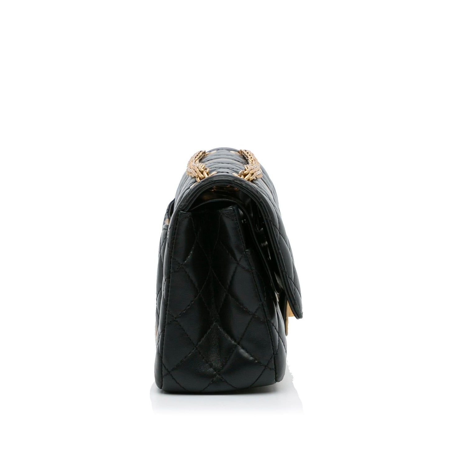Chanel Croc Embossed Lambskin 2.55 Reissue Double Shoulder Bag