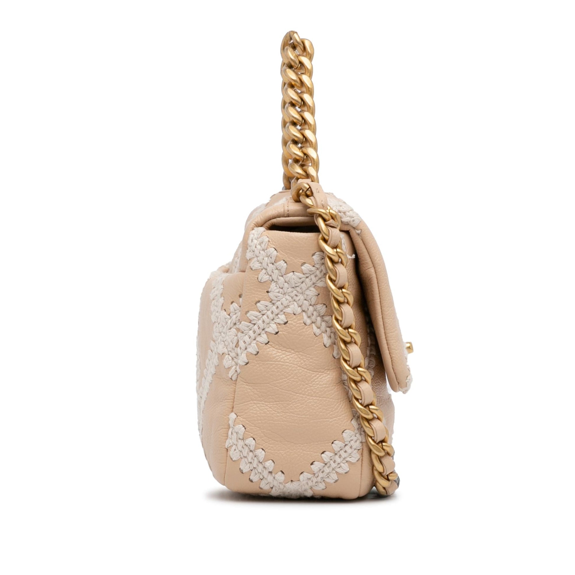 Chanel Crochet Calfskin 19 Flap Shoulder Bag