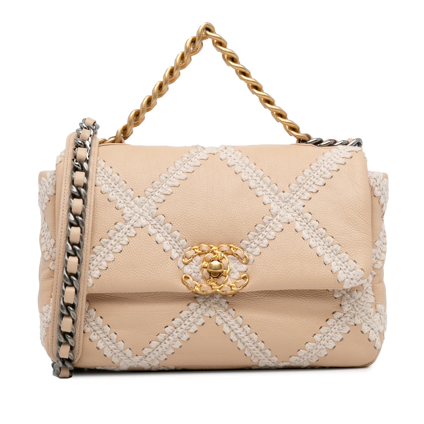 Chanel Crochet Calfskin 19 Flap Shoulder Bag