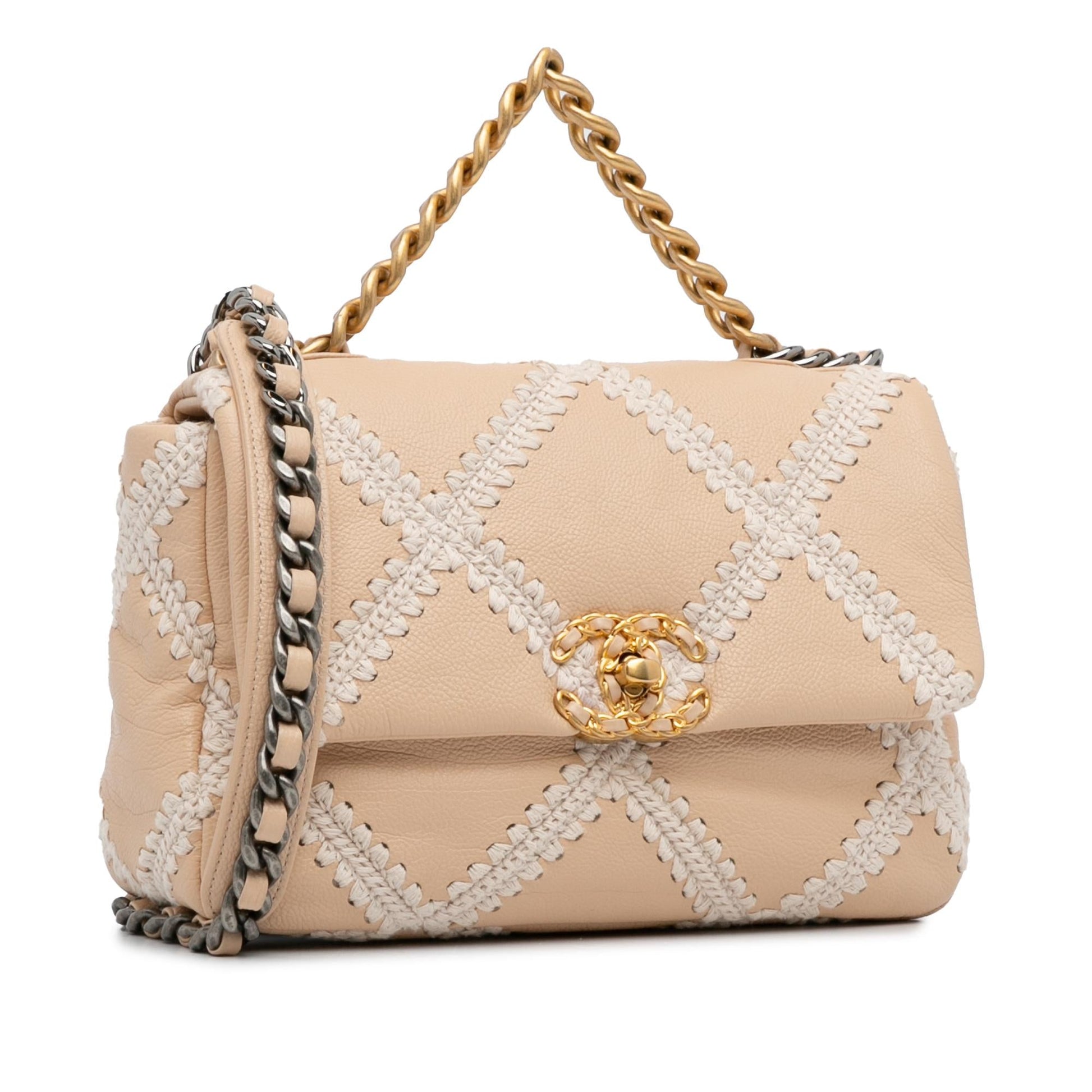 Chanel Crochet Calfskin 19 Flap Shoulder Bag