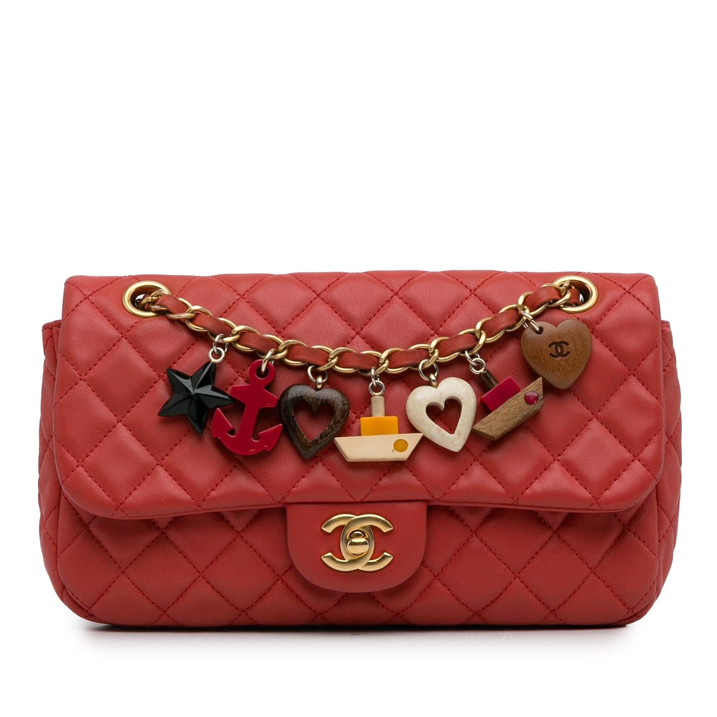 Chanel Cruise Charm Lambskin Single Flap SHG-4mr84V Key Chain