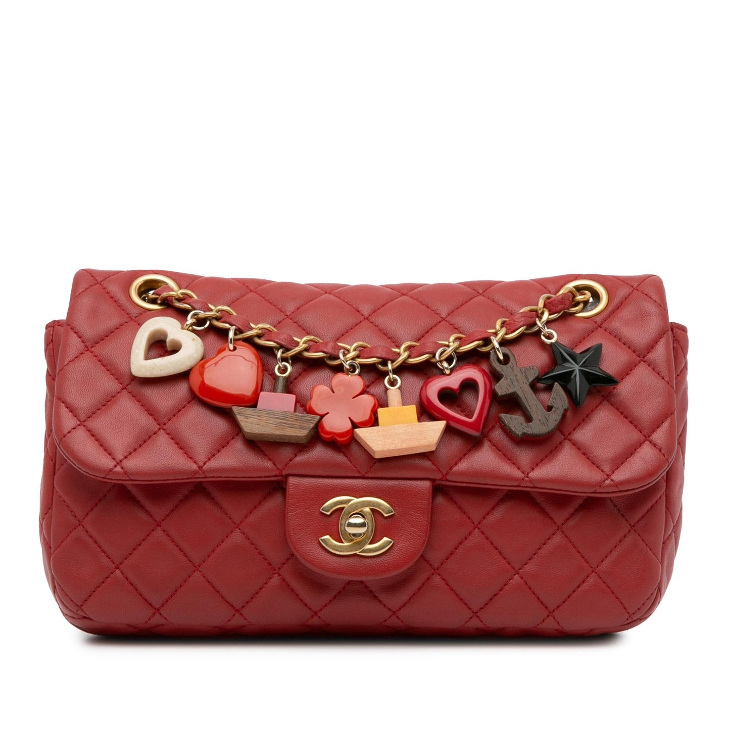 Chanel Cruise Charm Lambskin Single Flap SHG-eTHxYT Key Chain