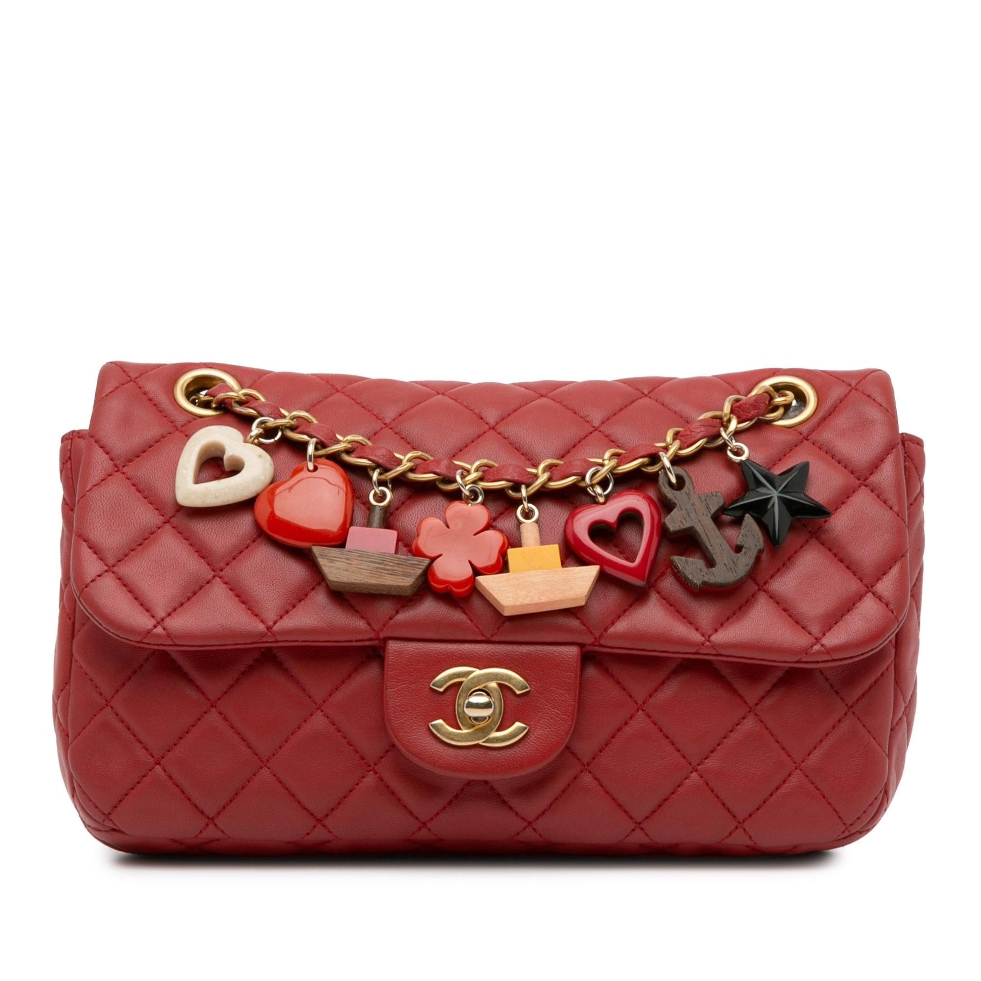 Chanel Cruise Charm Lambskin Single Flap SHG-eTHxYT Key Chain