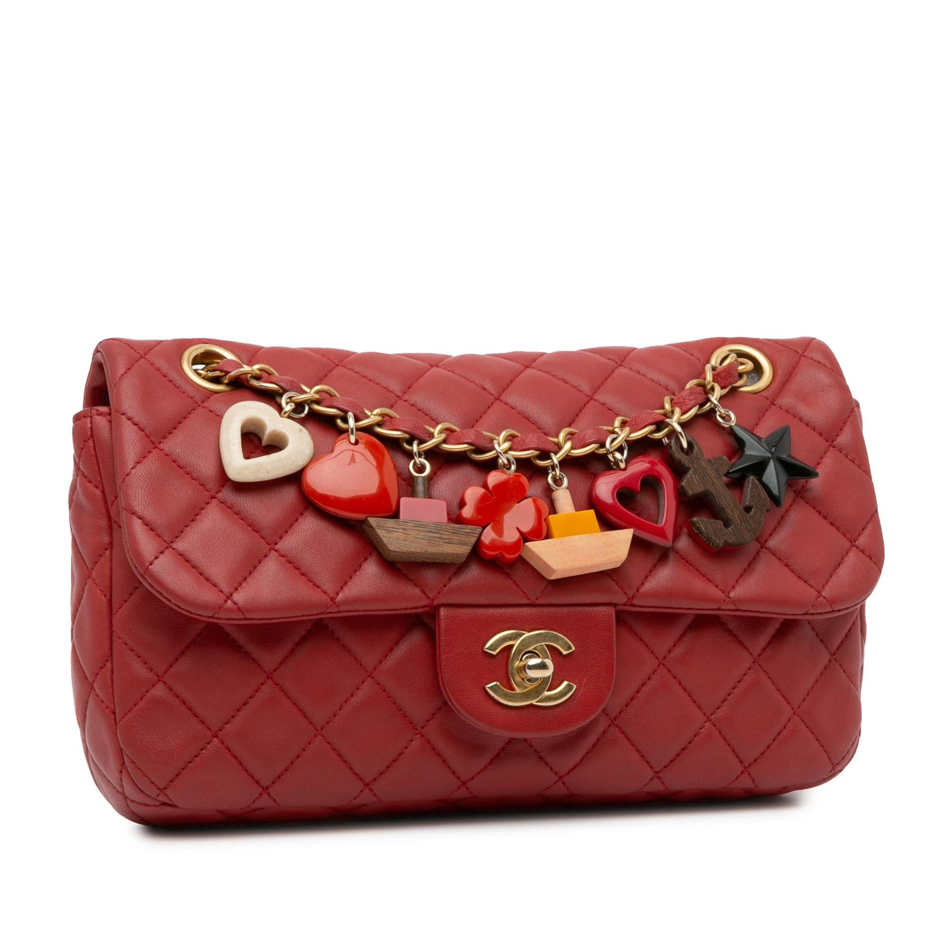 Chanel Cruise Charm Lambskin Single Flap SHG-eTHxYT Key Chain