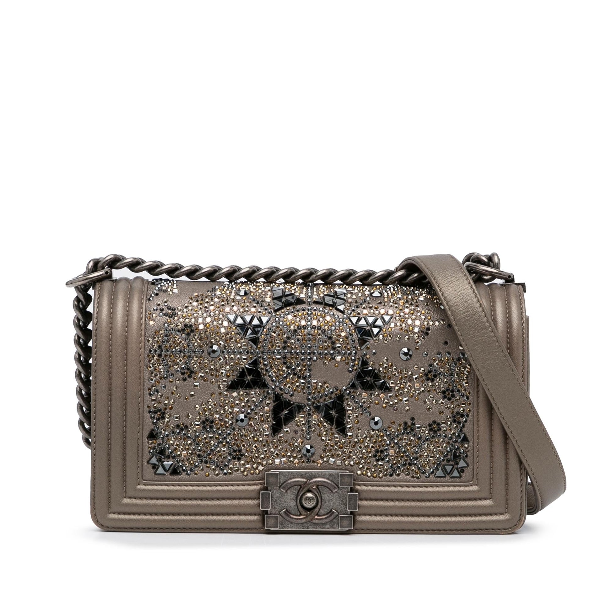 Chanel Crystal-Embellished Boy SHG-jL3jSb Handbag