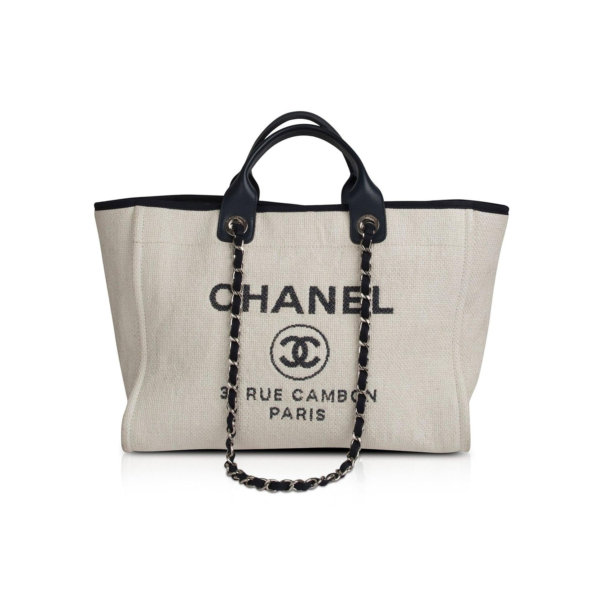 Chanel Deauville Shopping Travel Bag Shopping Tote