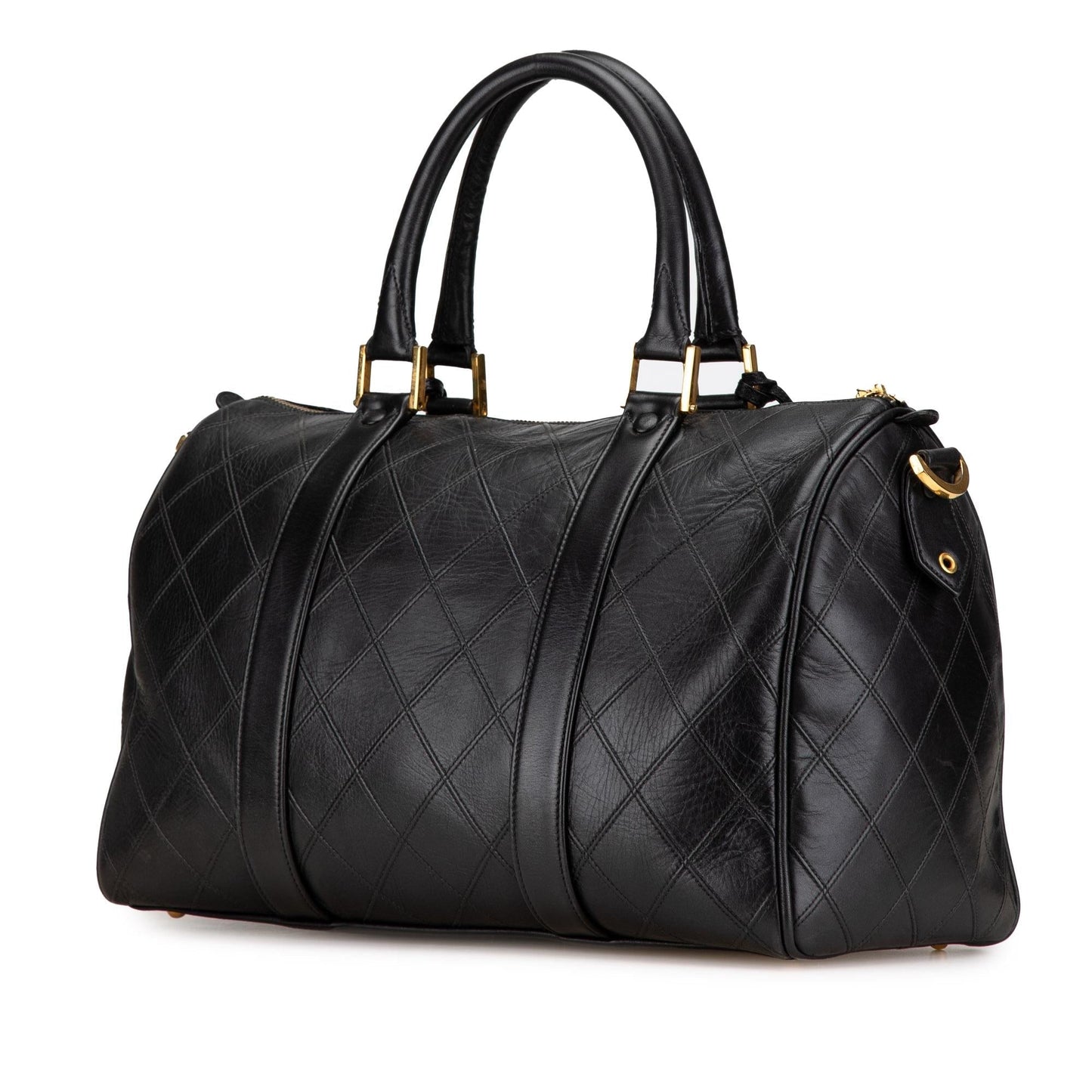 Chanel Diamond Stitch Lambskin Satchel Bag