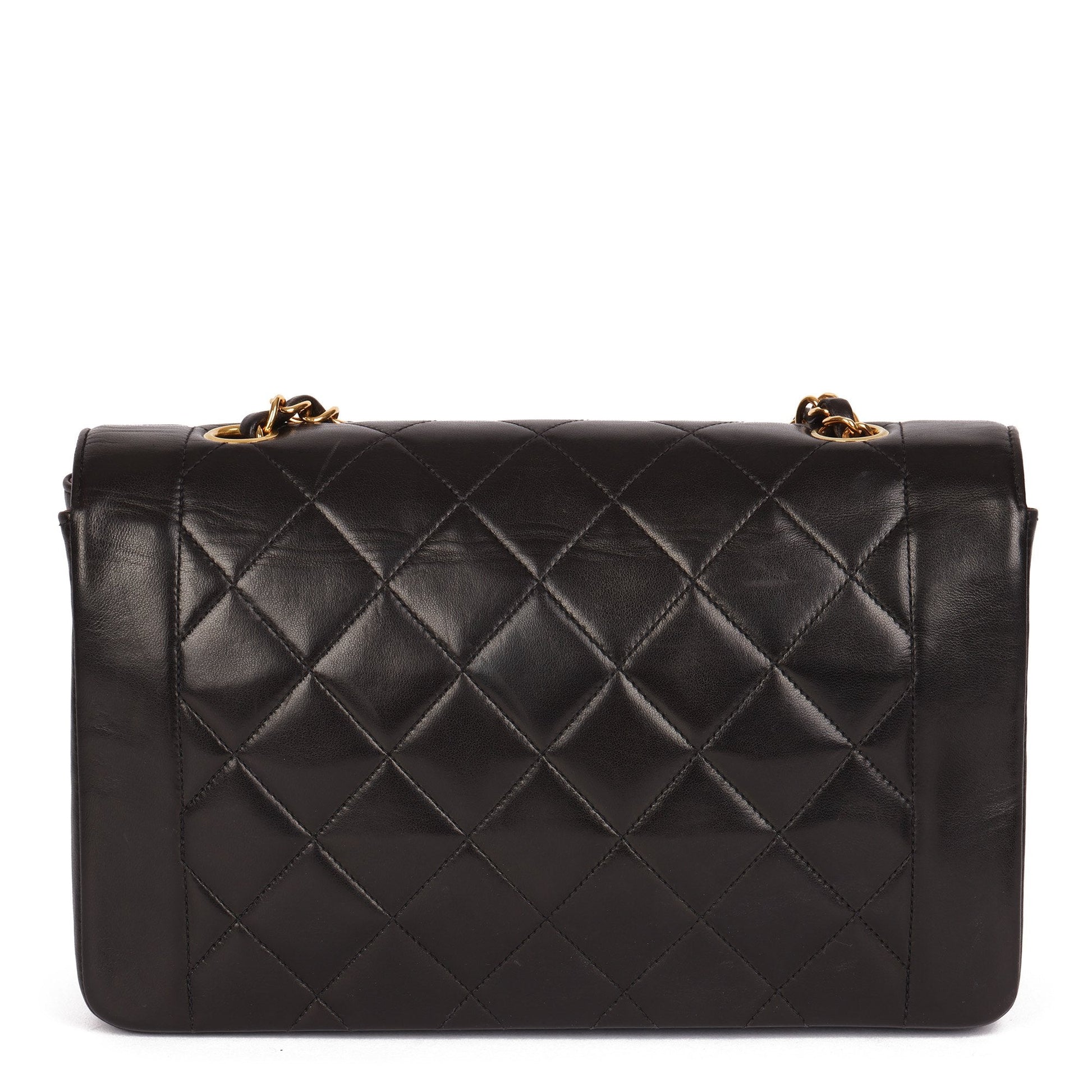 Chanel QUILTED DIANA CLASSIC SINGLE FLAP Shoulder Bag