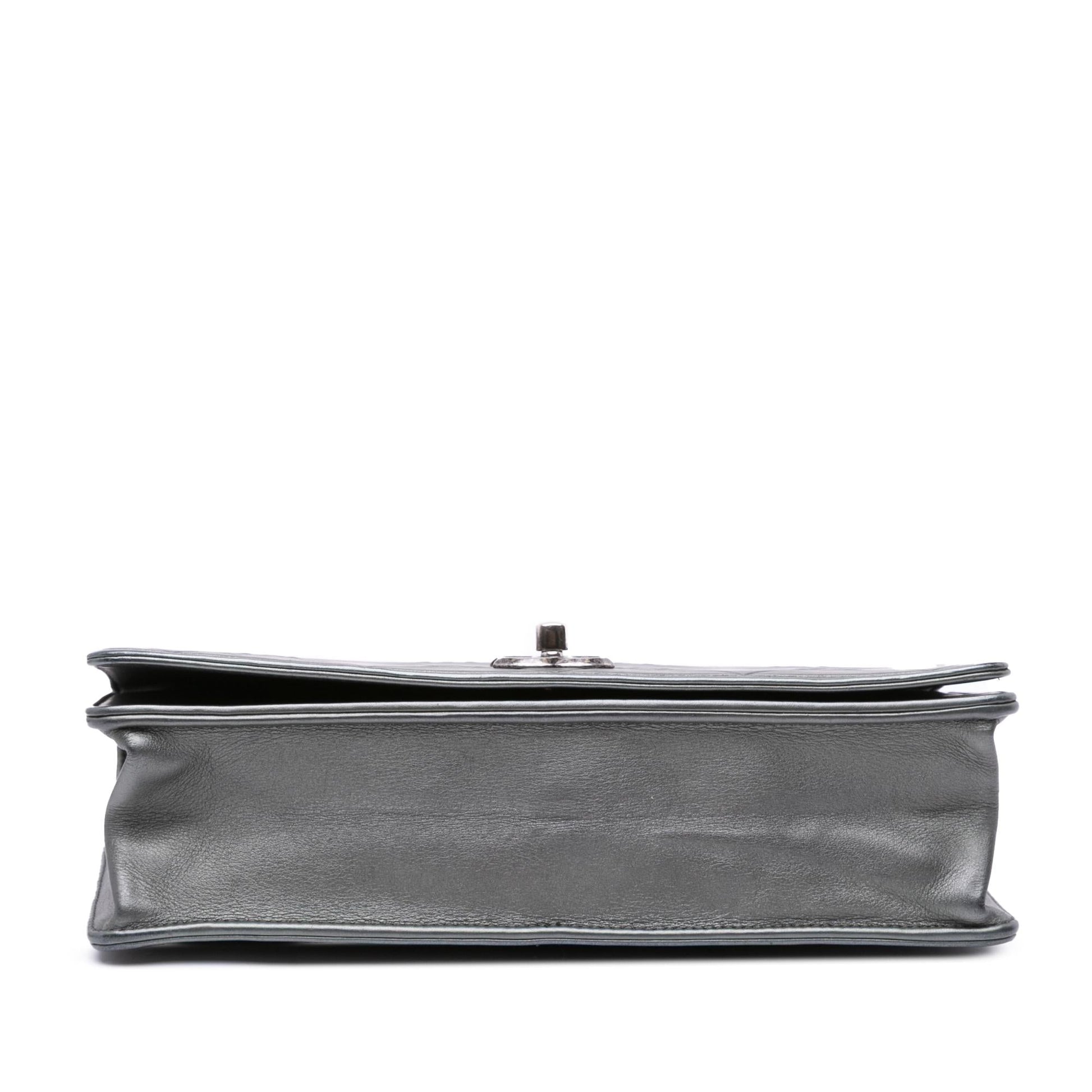 Chanel Embossed Calfskin Propeller Flap Handbag