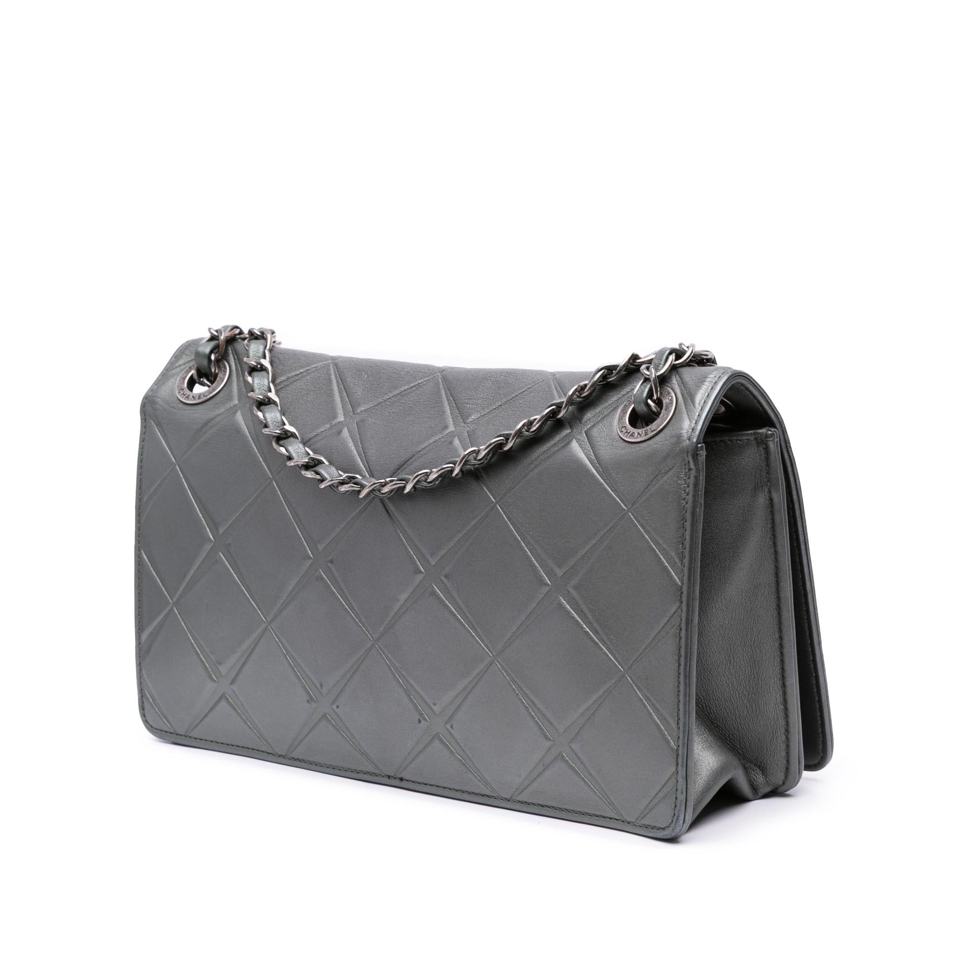 Chanel Embossed Calfskin Propeller Flap Handbag